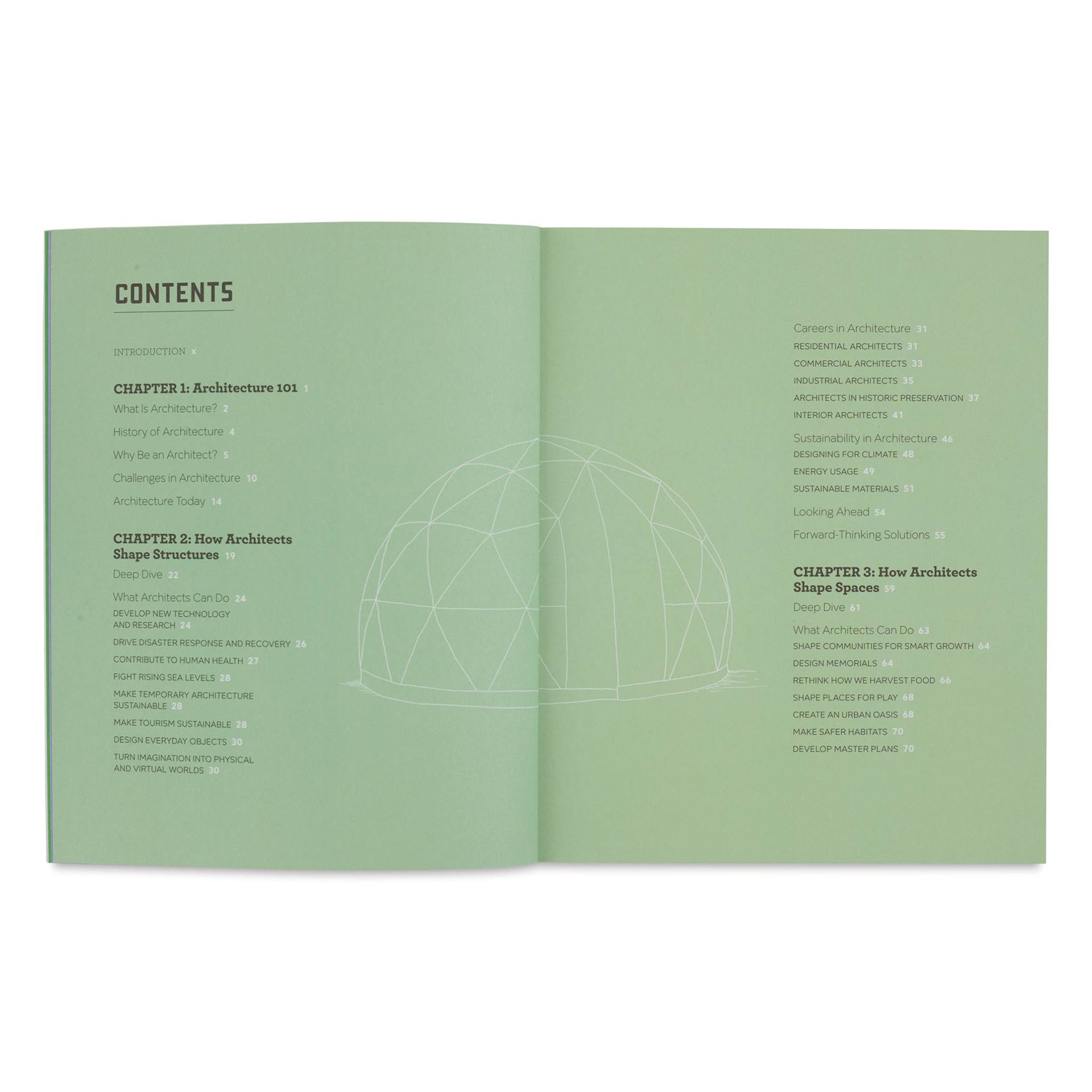 Architecture for Teens, table of contents