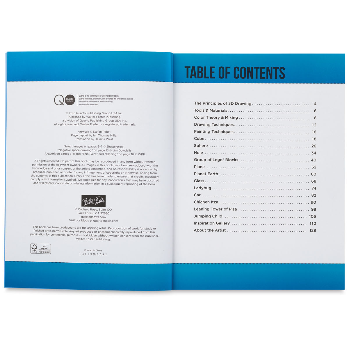 The Art of 3D Drawing - Inside Table of Contents
