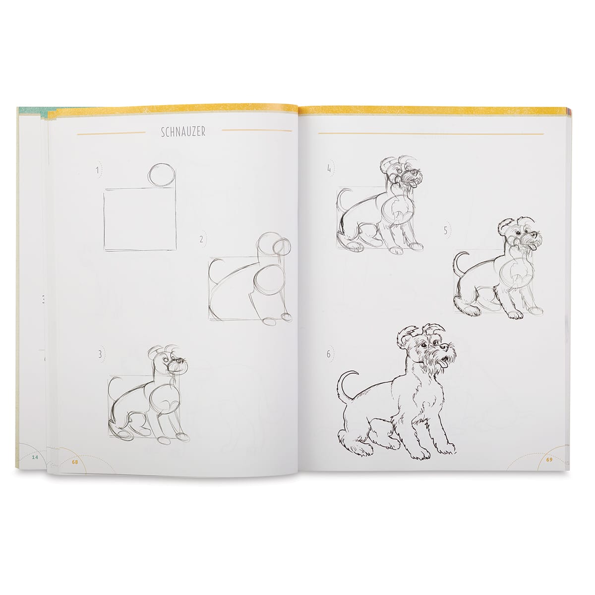 Big Book of Drawing Animals - Inside spread showing steps to draw a dog