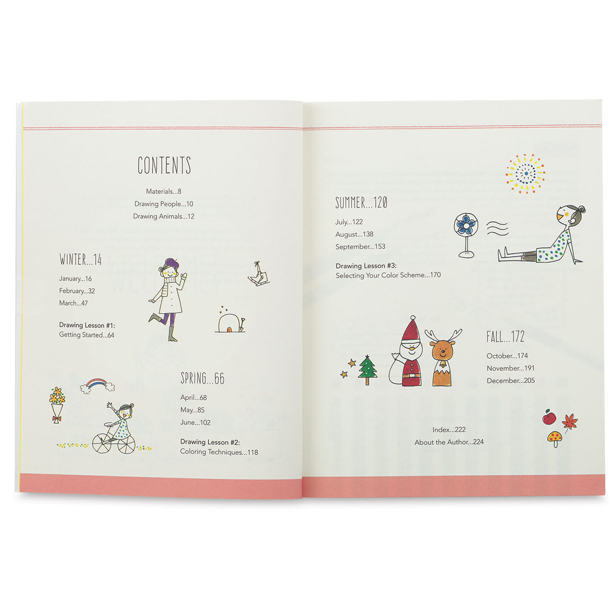 How to Draw Almost Every Day - Inside spread of Table of Contents
