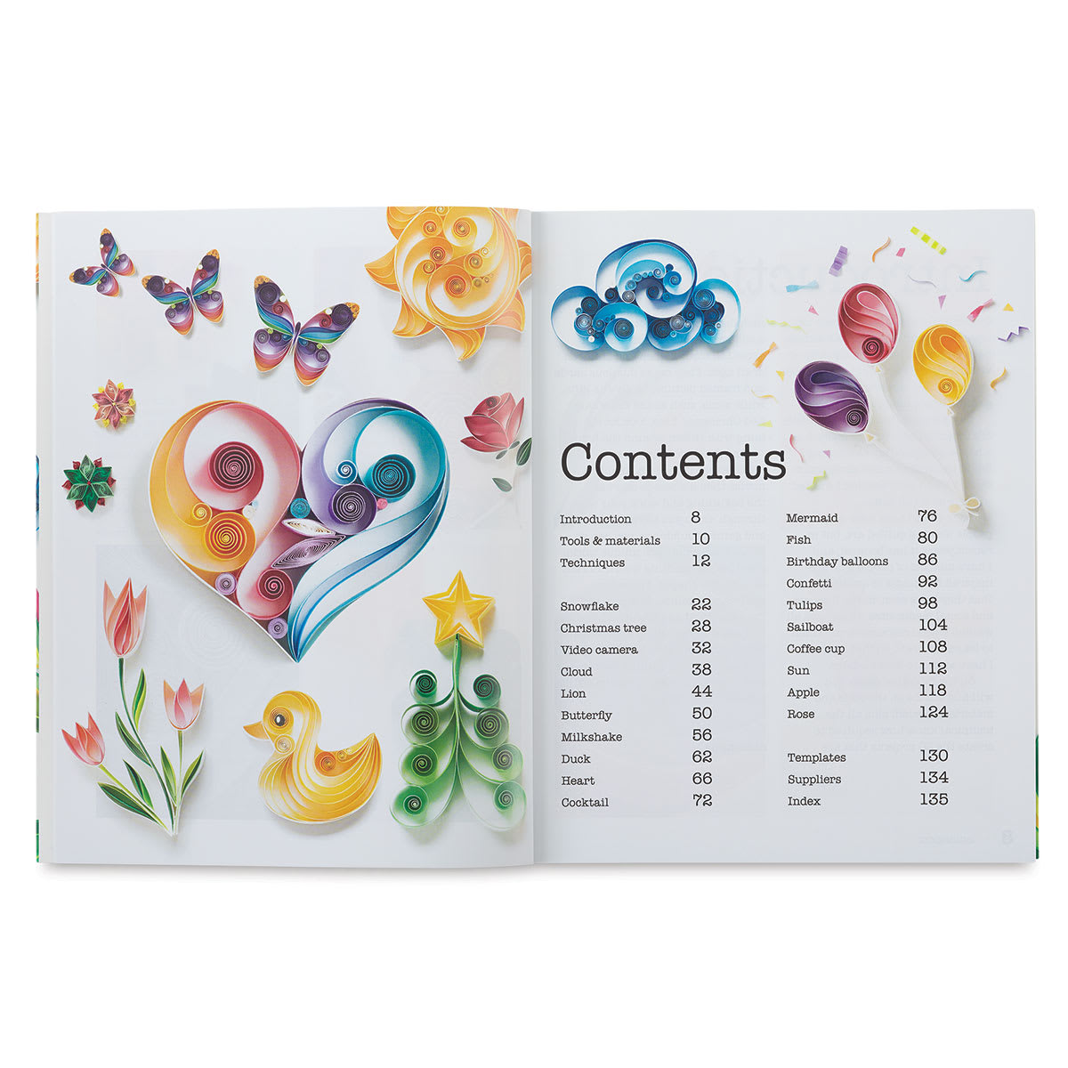 Quilling Art - Spread of Table of Contents
