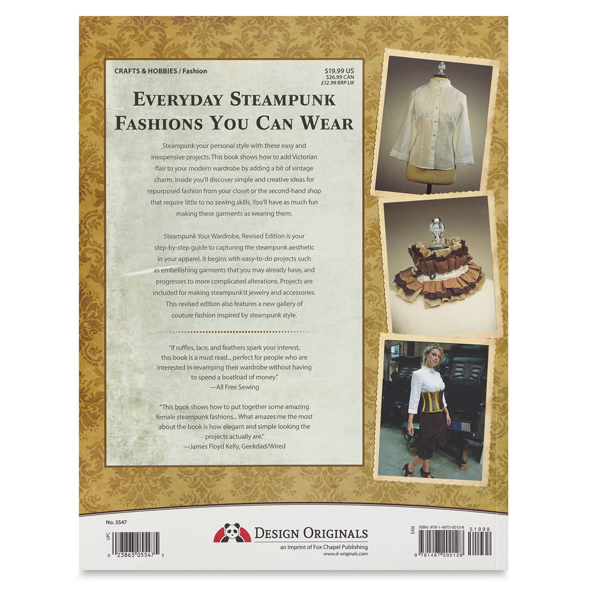 Steampunk Your Wardrobe - Back cover of Book
