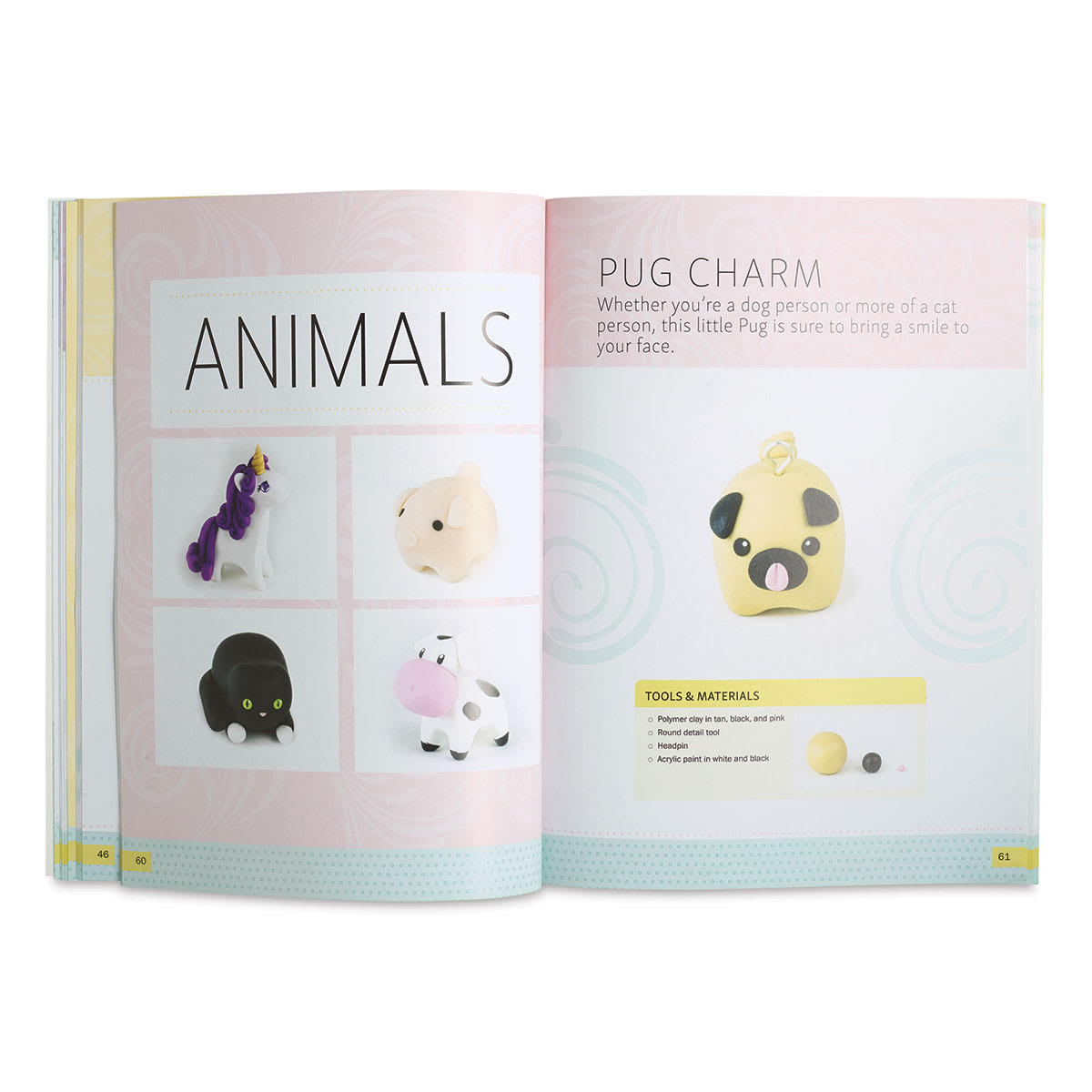 Polymer Clay for Beginners - Spread starting chapter on crafting Animals from Clay
