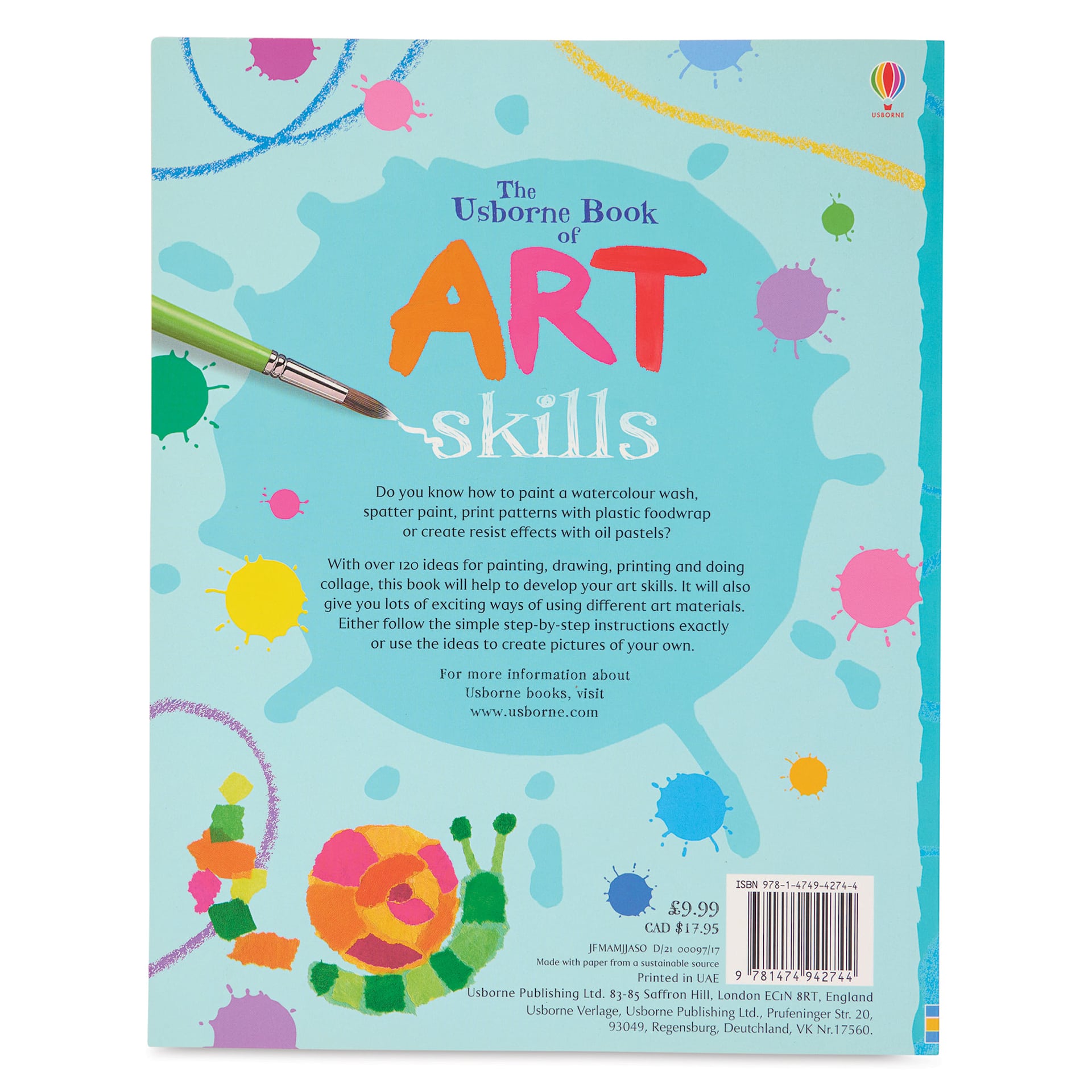 The Usborne Book of Art Skills, back cover