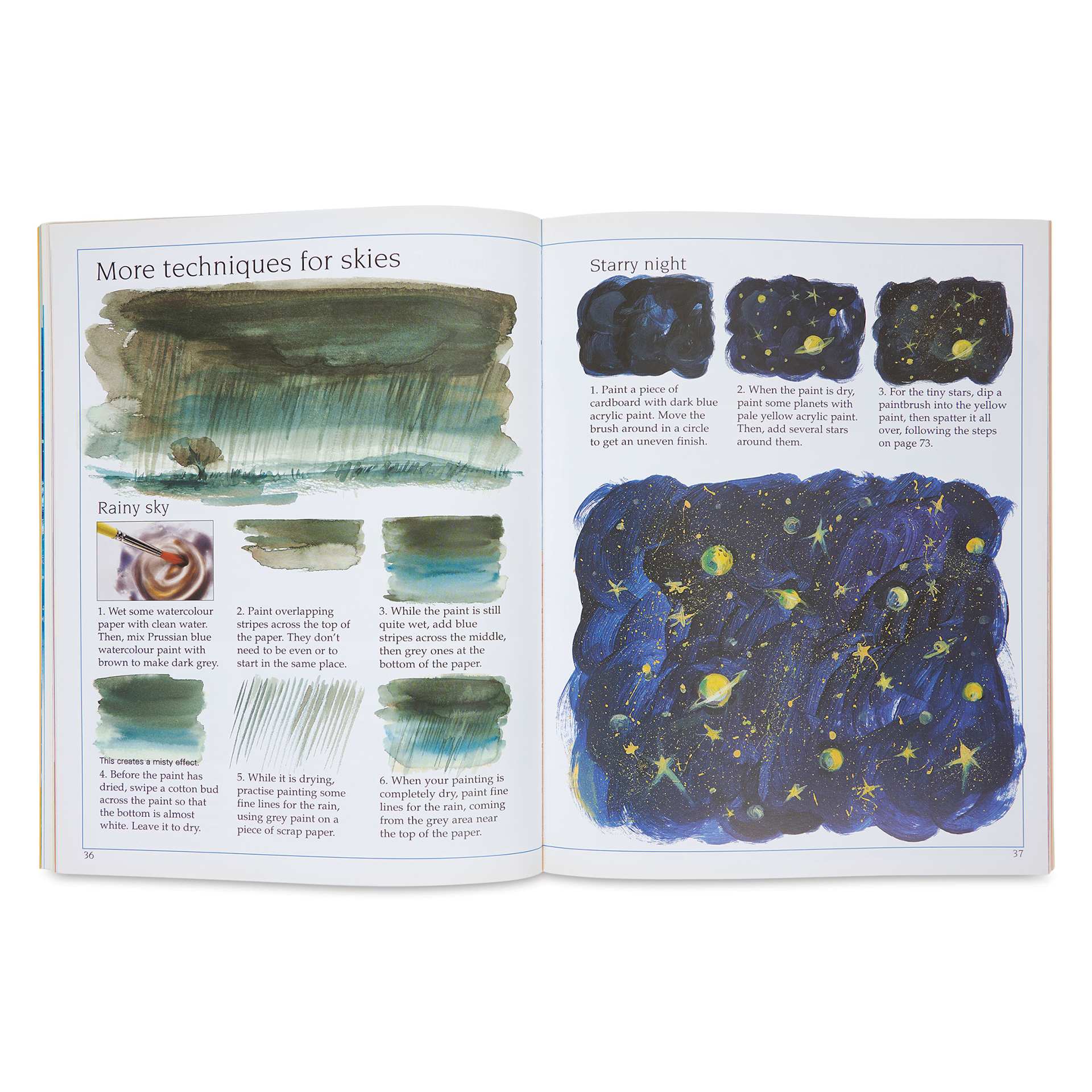 The Usborne Book of Art Skills, techniques for skies