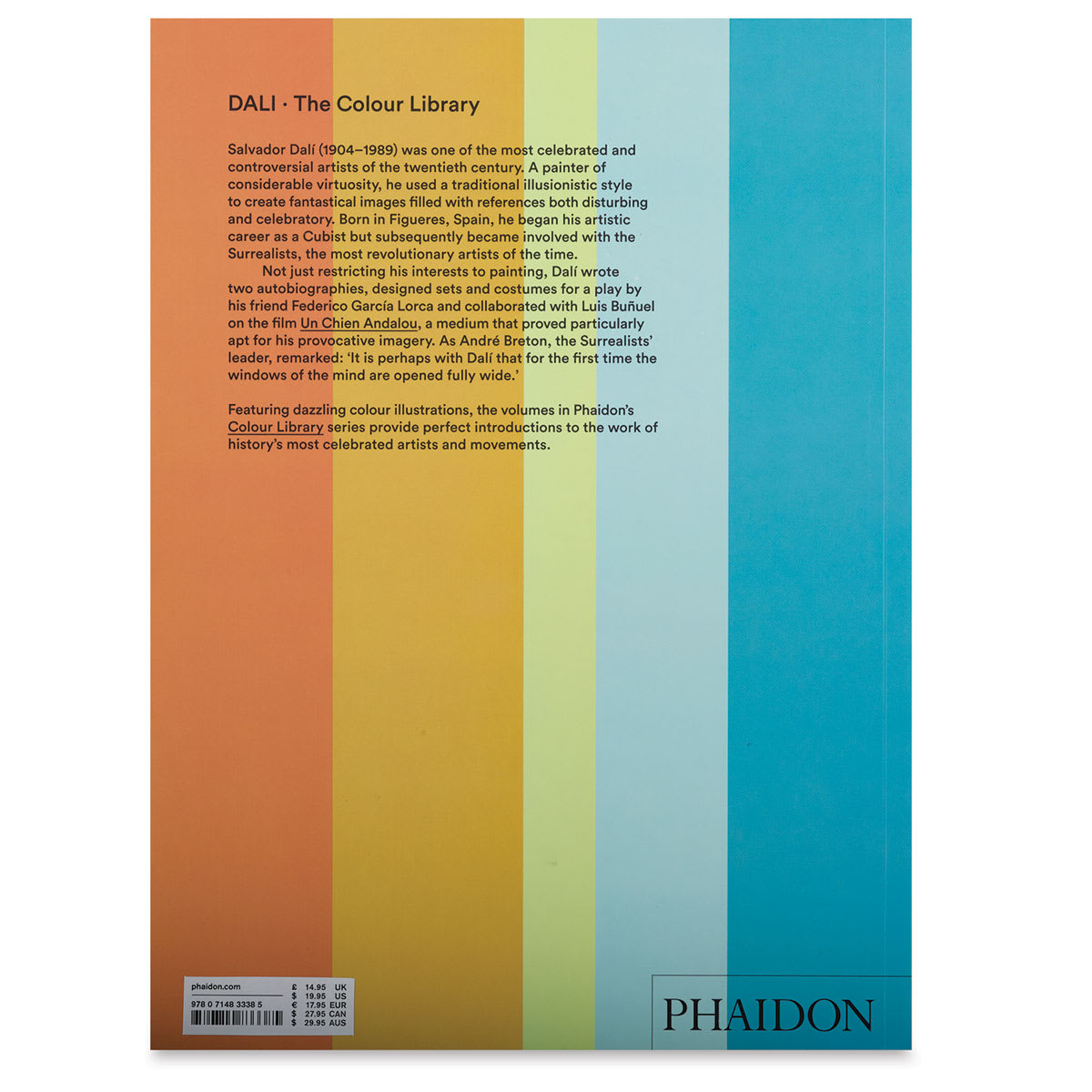 The Colour Library: Dali Book - back cover