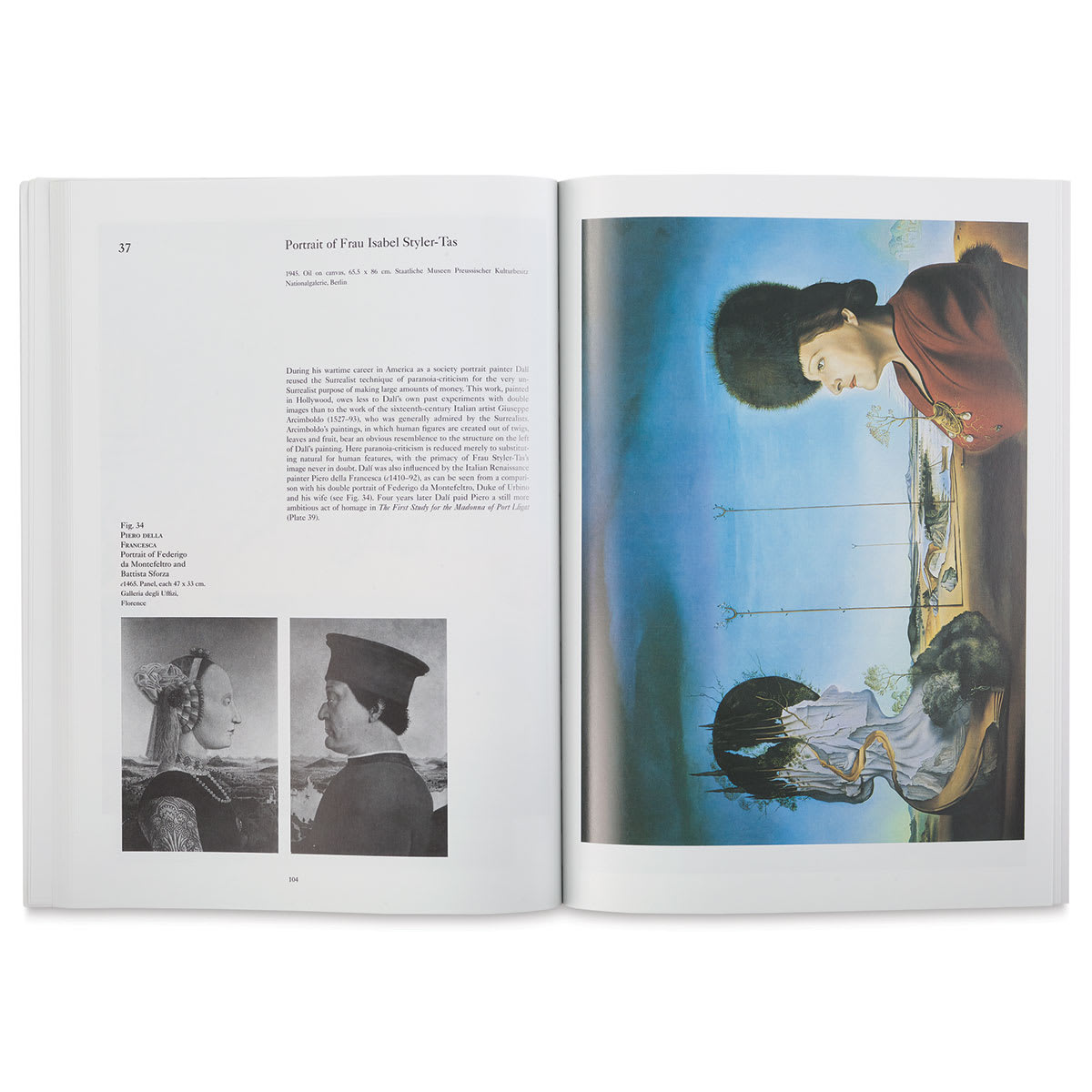 The Colour Library: Dali - pages 104-105 showing copy and artwork