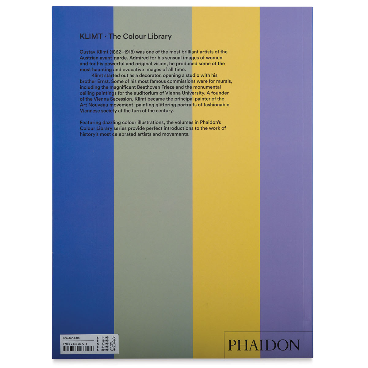 The Colour Library: Klimt Book - back cover