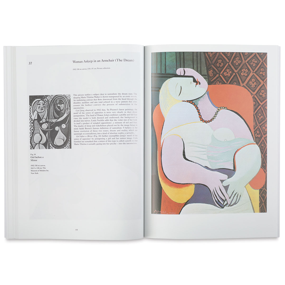 The Colour Library: Picasso - pages 104-105 showing copy and artwork