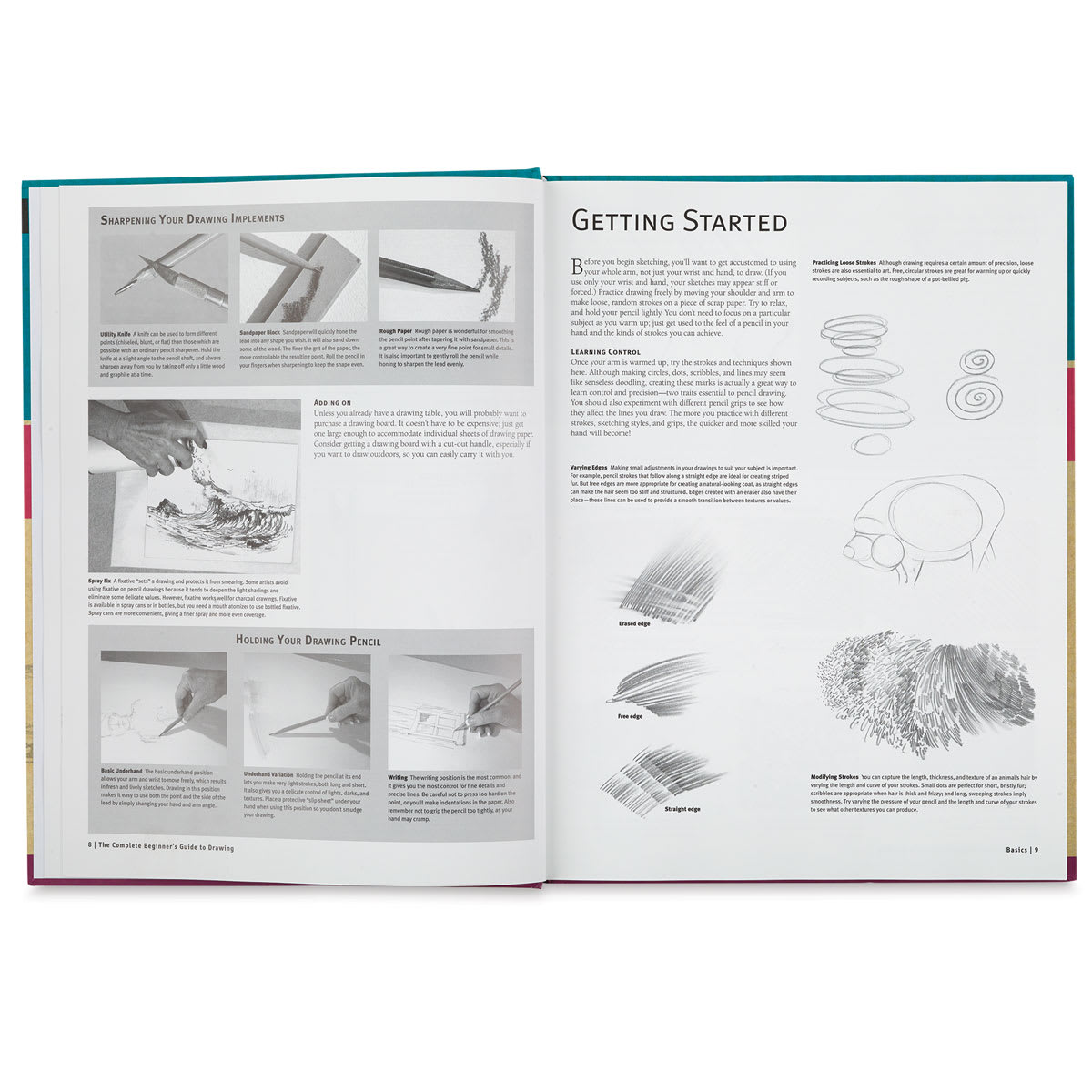The Complete Beginner's Guide to Drawing - Spread on Getting Started
