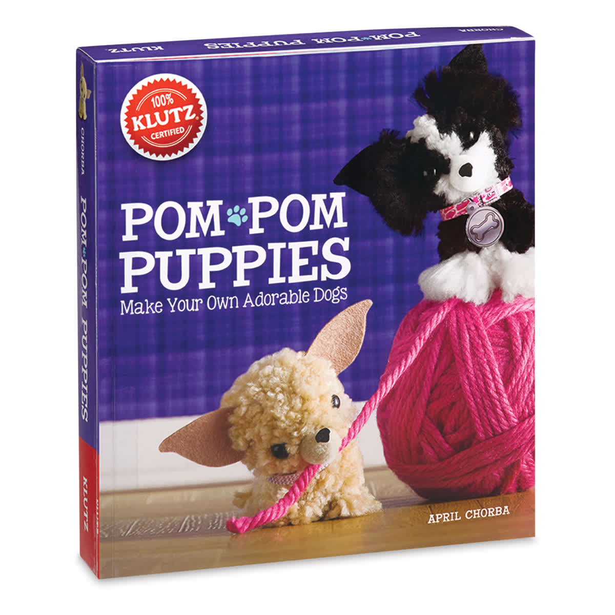 Klutz Pom-Pom Puppies - Slightly angled view of Pom-Pom Puppies Kit