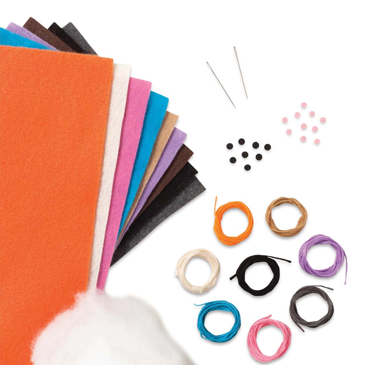 Klutz Sew Mini Animals - Components of Kit shown
