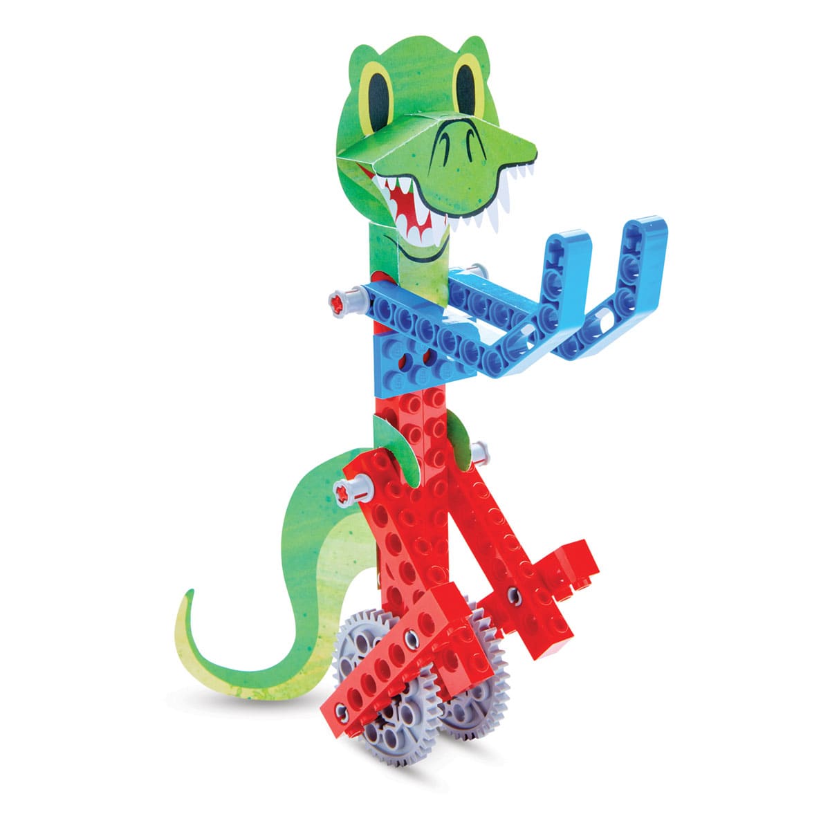Klutz LEGO Gadgets - Finished Rolling Rex figure at angle