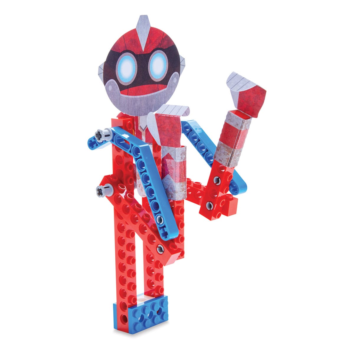 Klutz LEGO Gadgets - Finished Brick Basher figure shown at angle