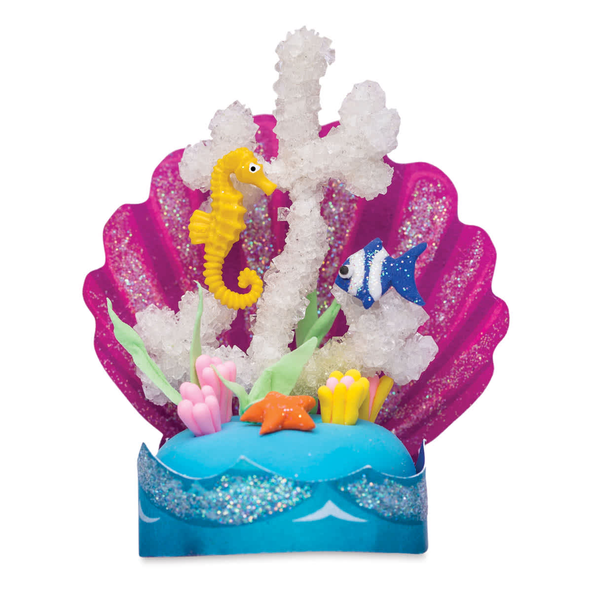 Klutz Grow Your Own Crystal Mini Worlds - Completed Seahorse Reef project