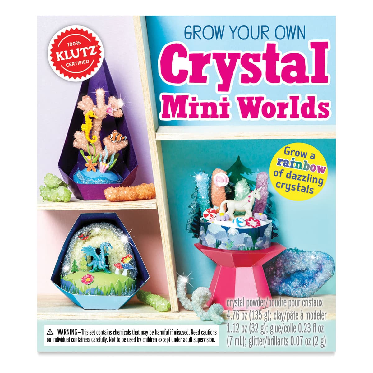 Klutz Grow Your Own Crystal Mini Worlds - Front of package