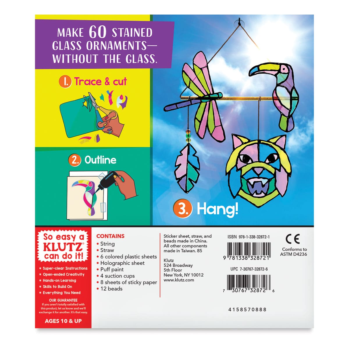 Klutz Sun Catchers - Back of package shown