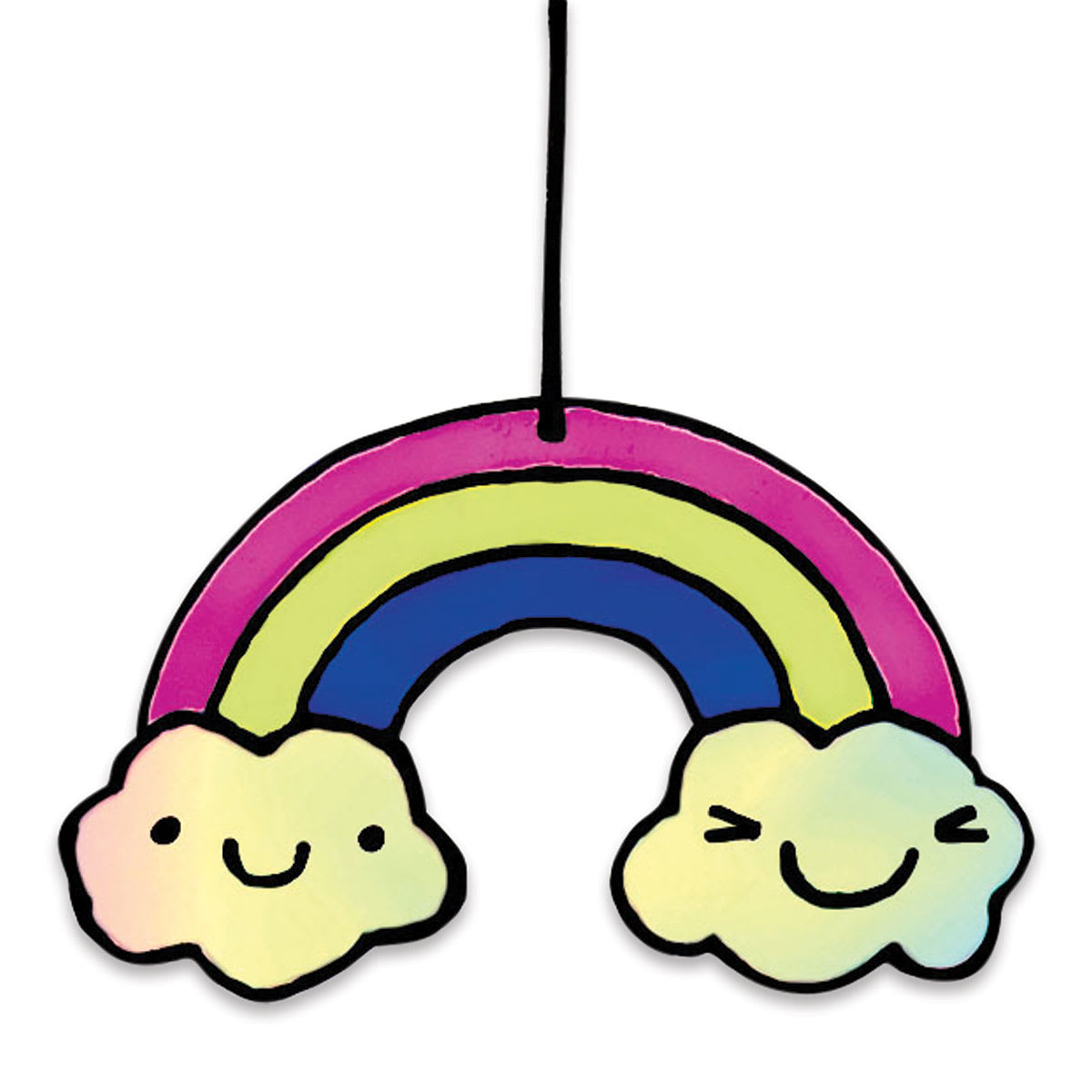 Klutz Sun Catchers - Finished Rainbow and Smiling Clouds Sun Catcher