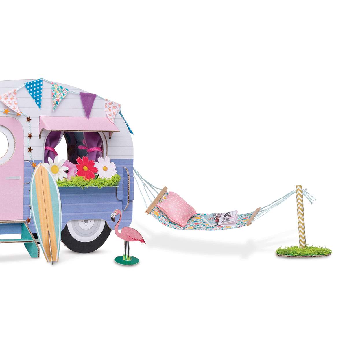 Make Your Own Tiny Camper - Tiny hammock attached to end of finished camper
