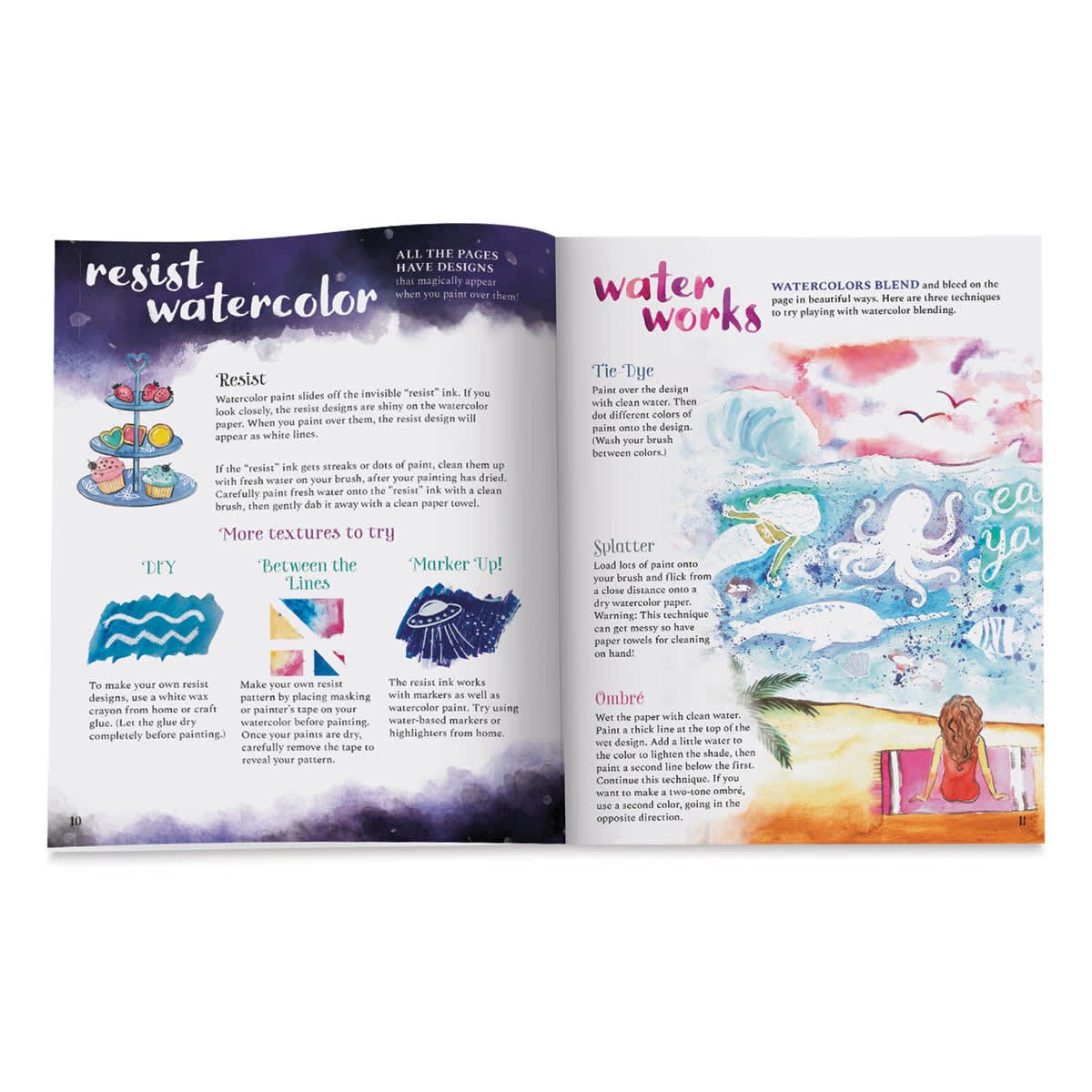Klutz Watercolor Wonders (resist watercolor page)