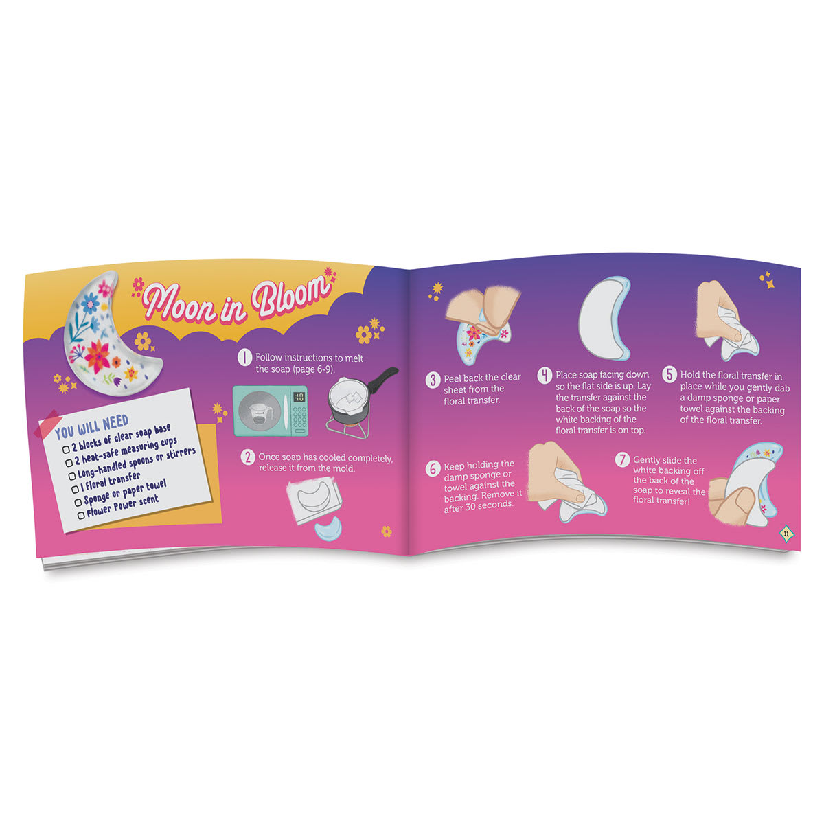 Klutz Rainbow Daydream Soap Kit (book page)