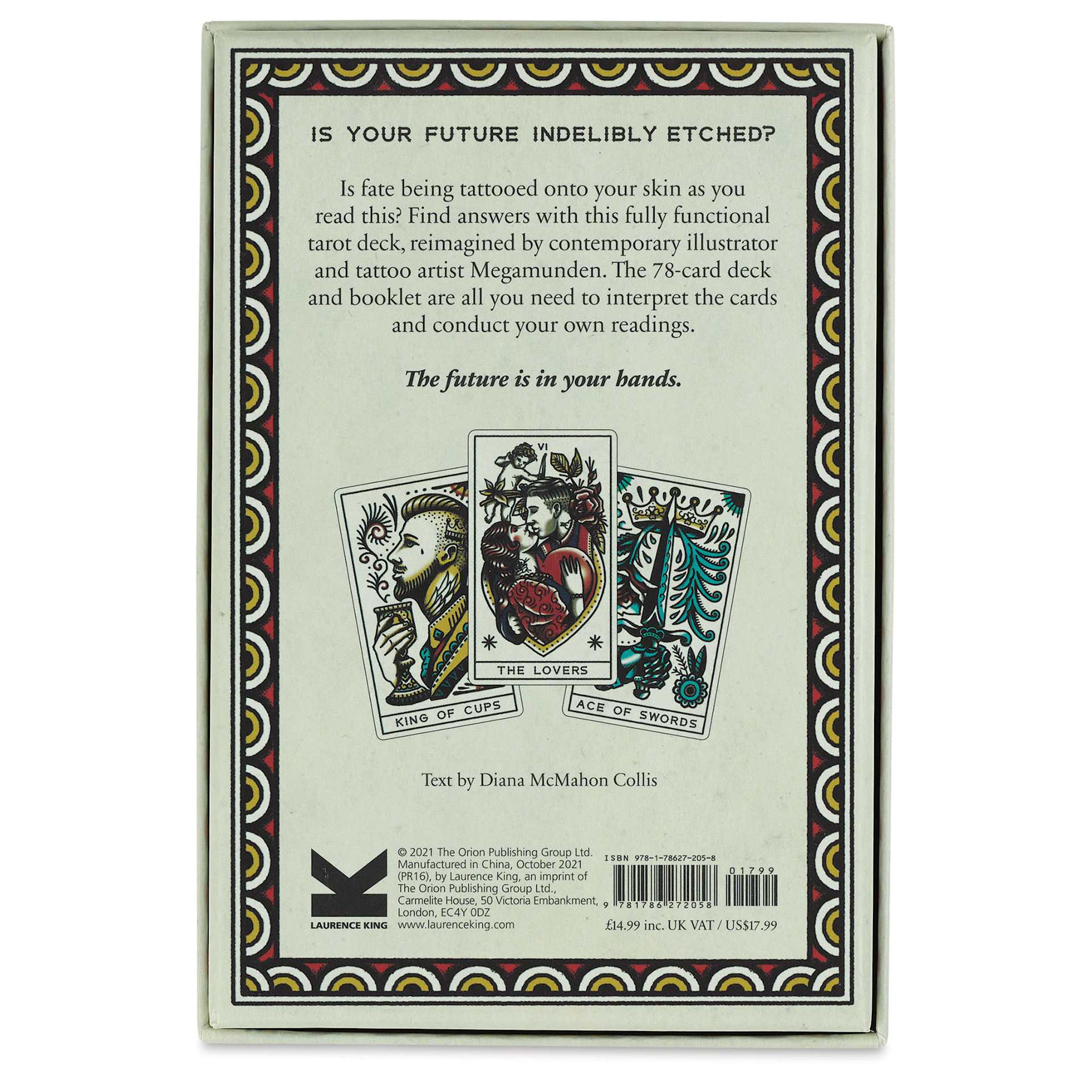 Tattoo Tarot Cards (back of packaging)