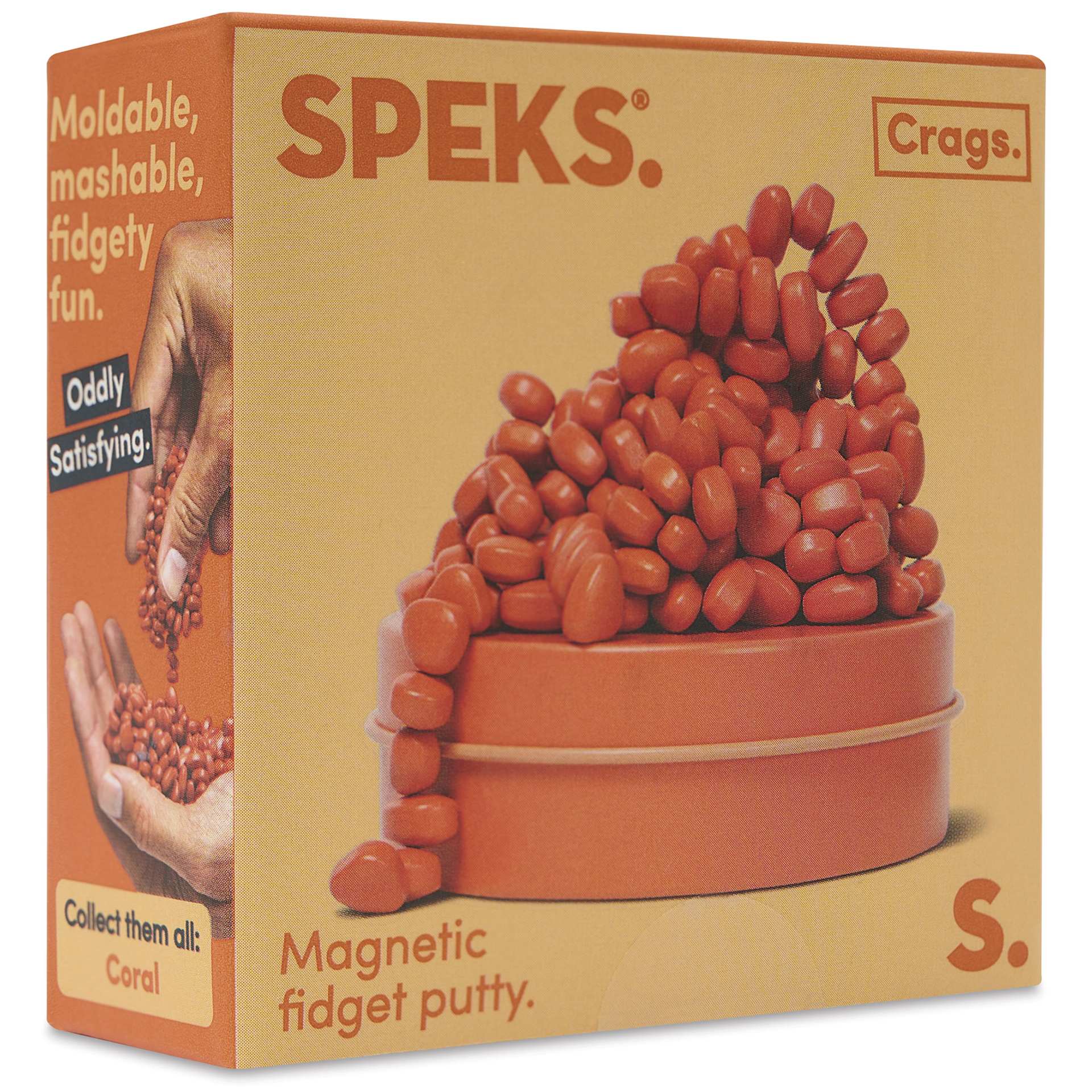 Speks Crags Magnetic Fidget Putty - Coral, packaging
