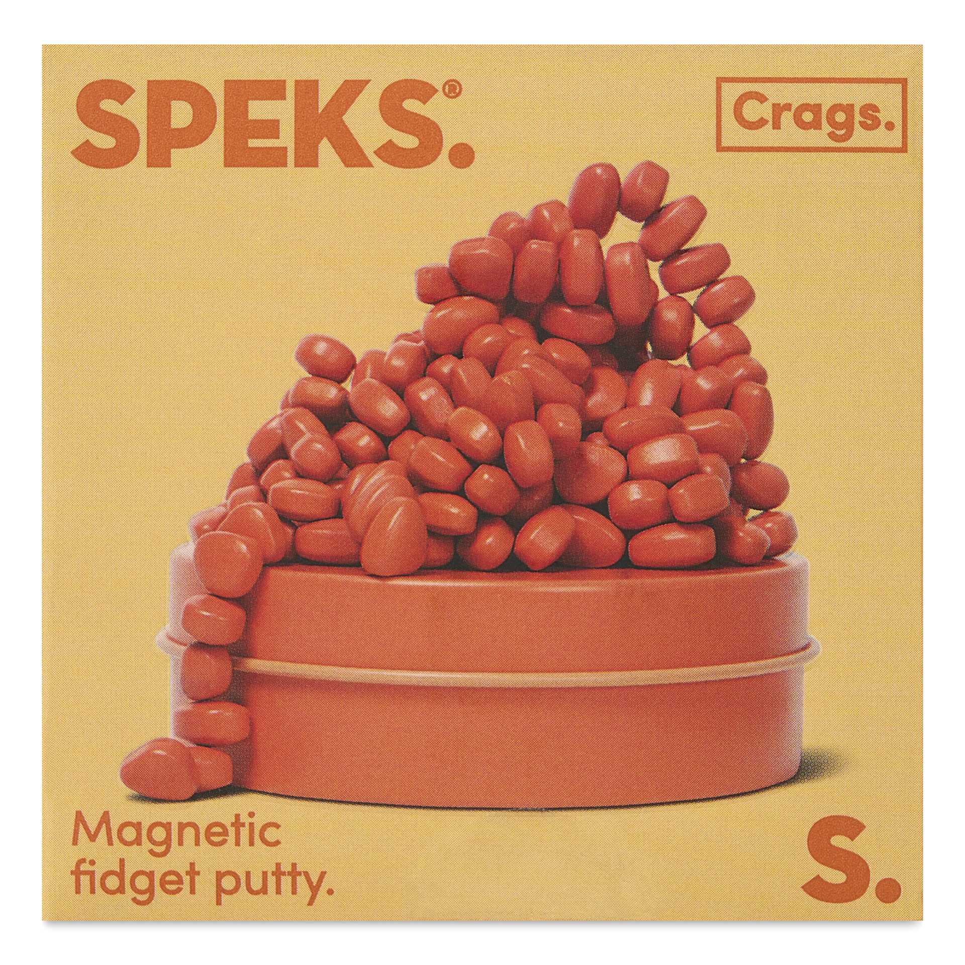 Speks Crags Magnetic Fidget Putty - Coral, front of packaging