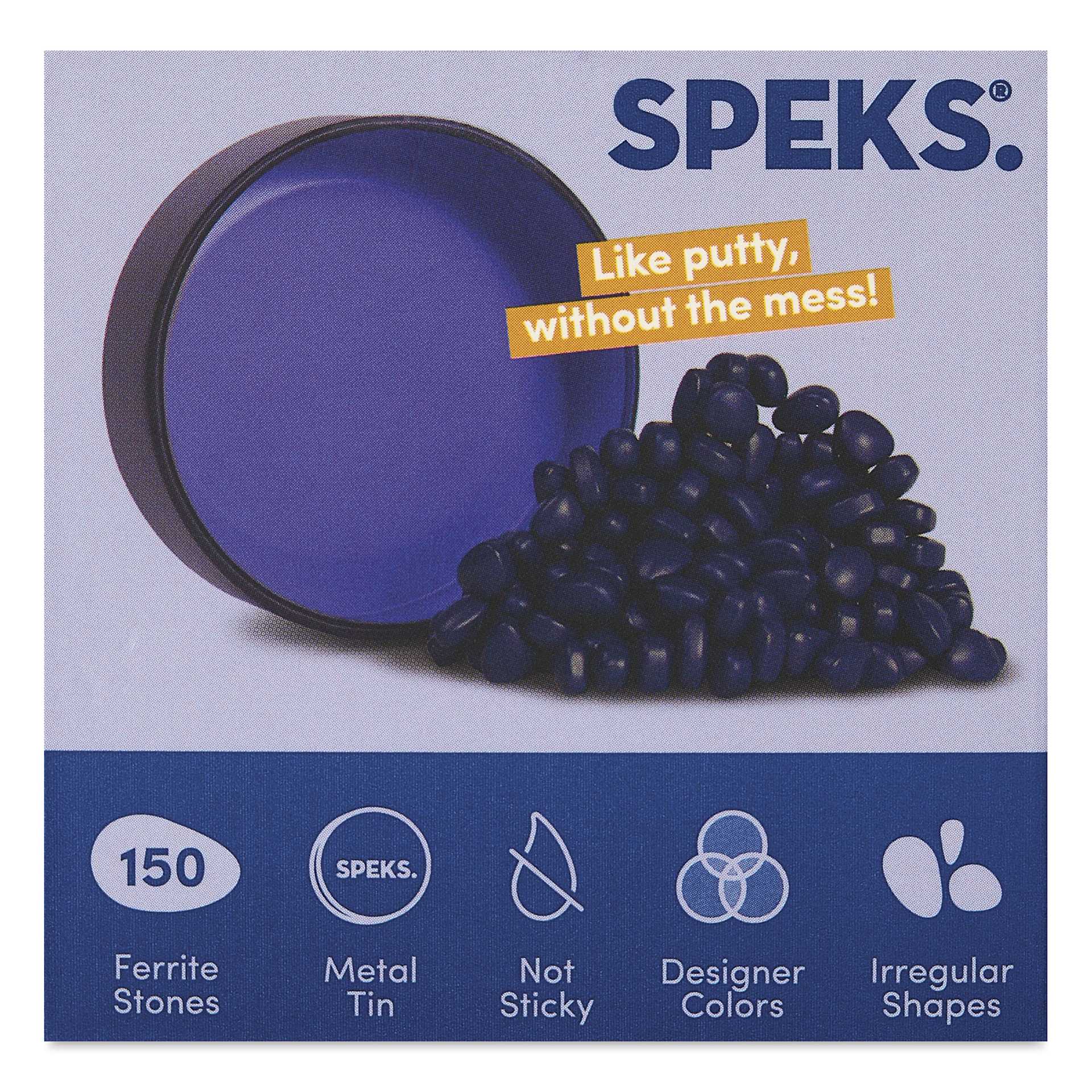 Speks Crags Magnetic Fidget Putty - Indigo, back of packaging