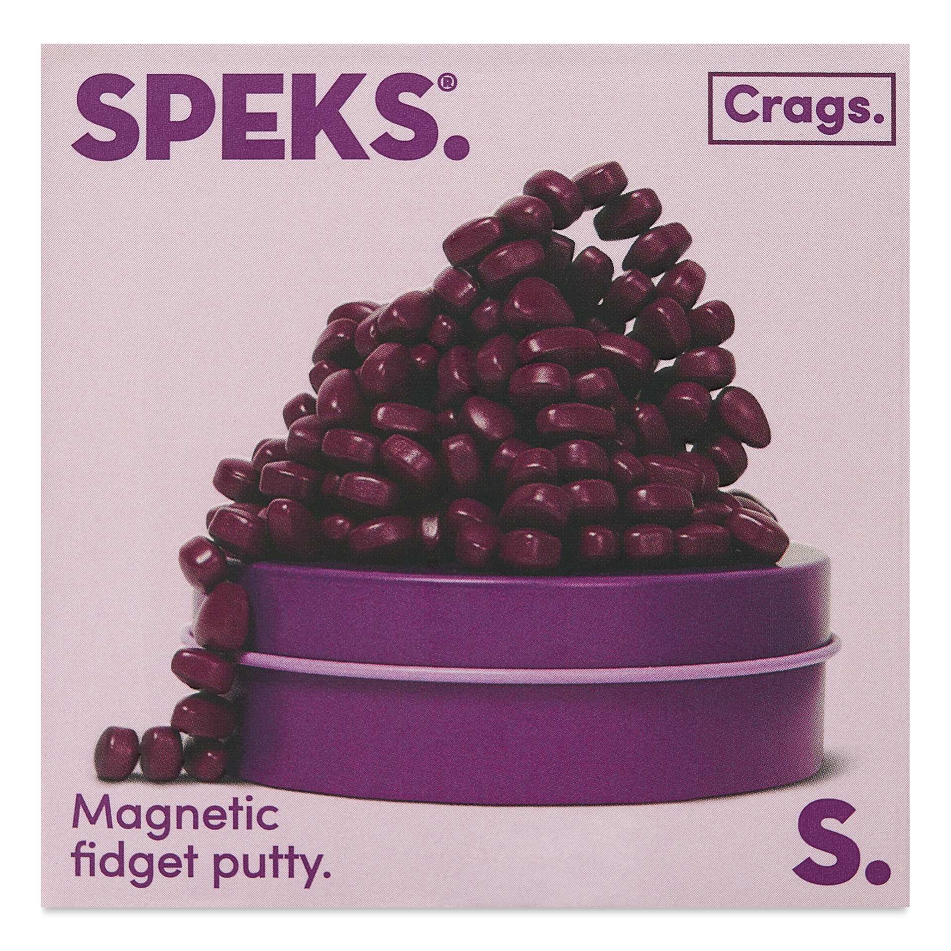 Speks Crags Magnetic Fidget Putty - Iris, front of packaging