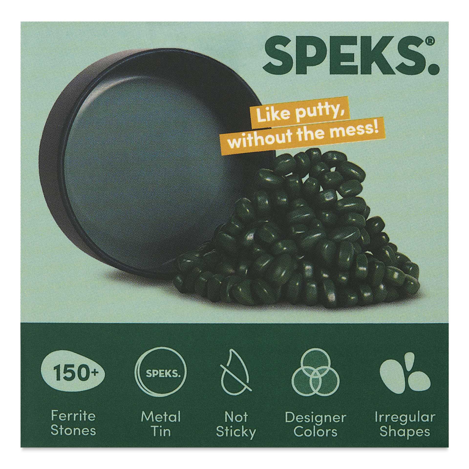 Speks Crags Magnetic Fidget Putty - Jade, back of packaging