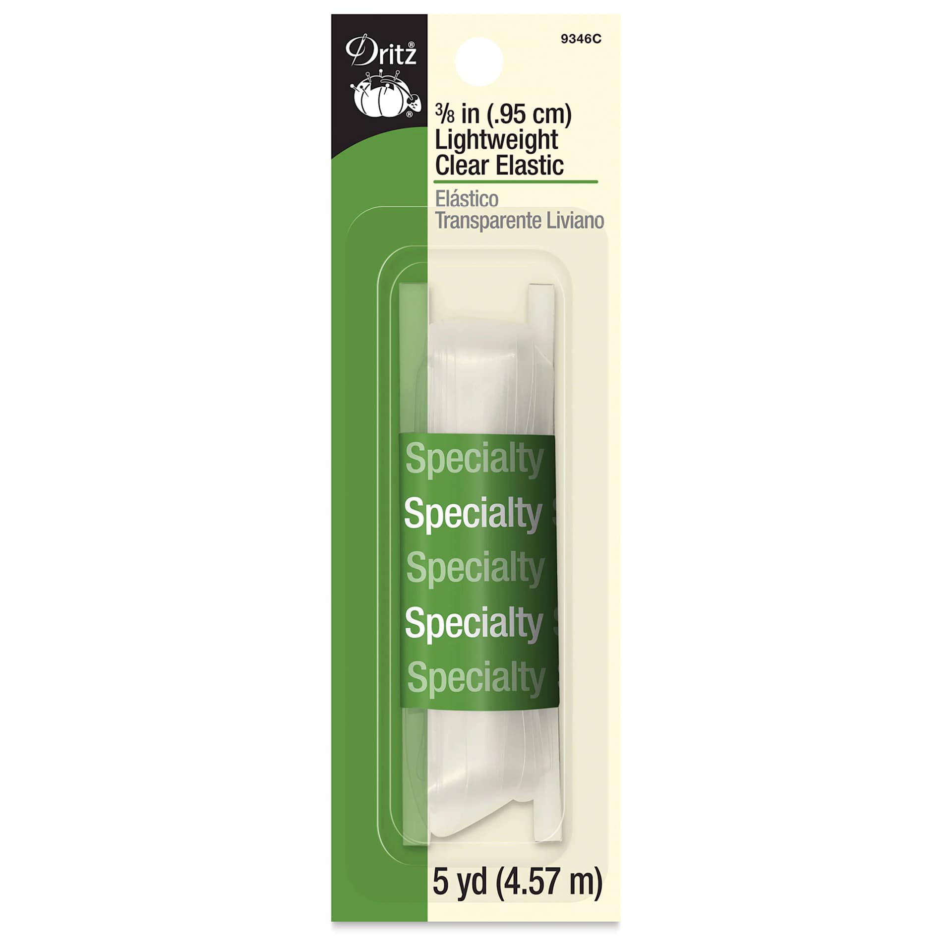 Dritz Lightweight Clear Elastic front of packaging