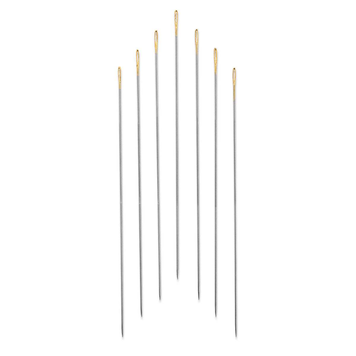 Beading Needles - Seven Size 11 Needles shown upright