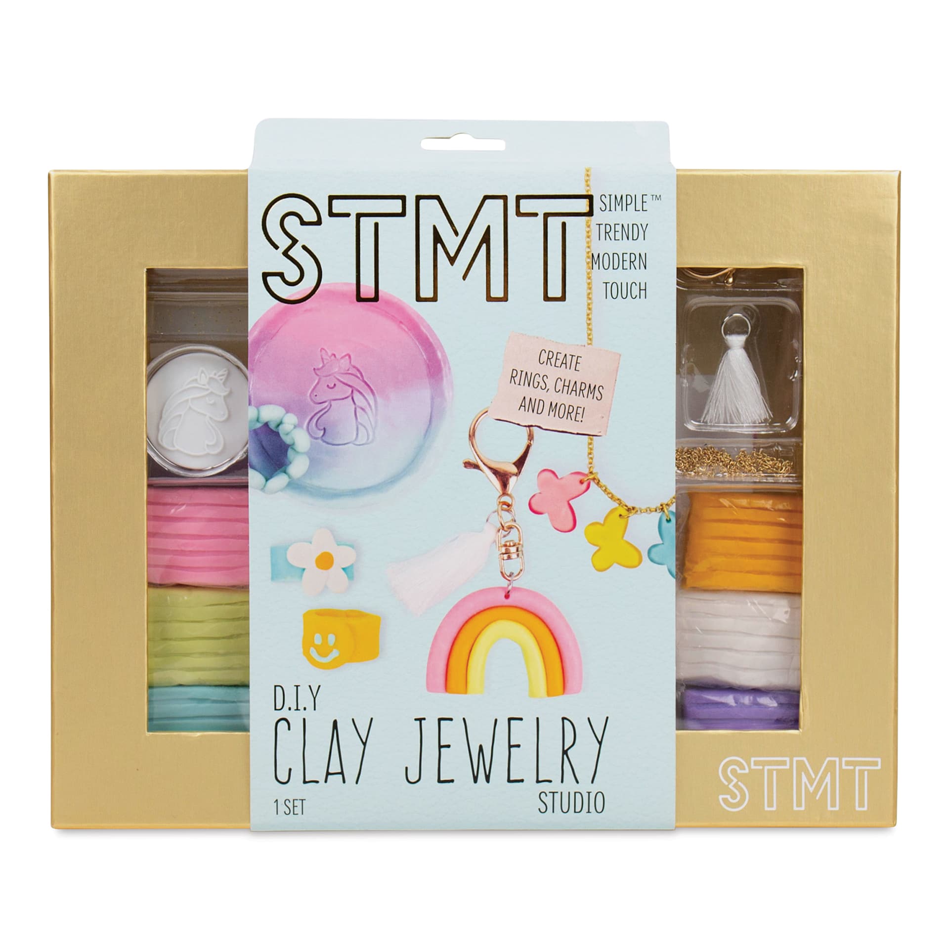 STMT DIY Clay Jewelry Studio Kit (Front of packaging)