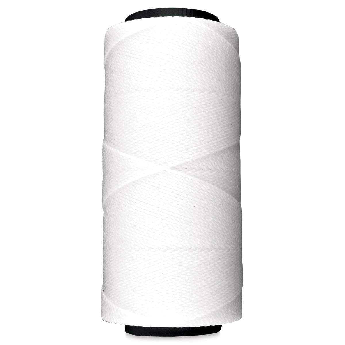 Beadsmith Knot-It Waxed Brazilian Cord - Extra White, spool of cord in upright position