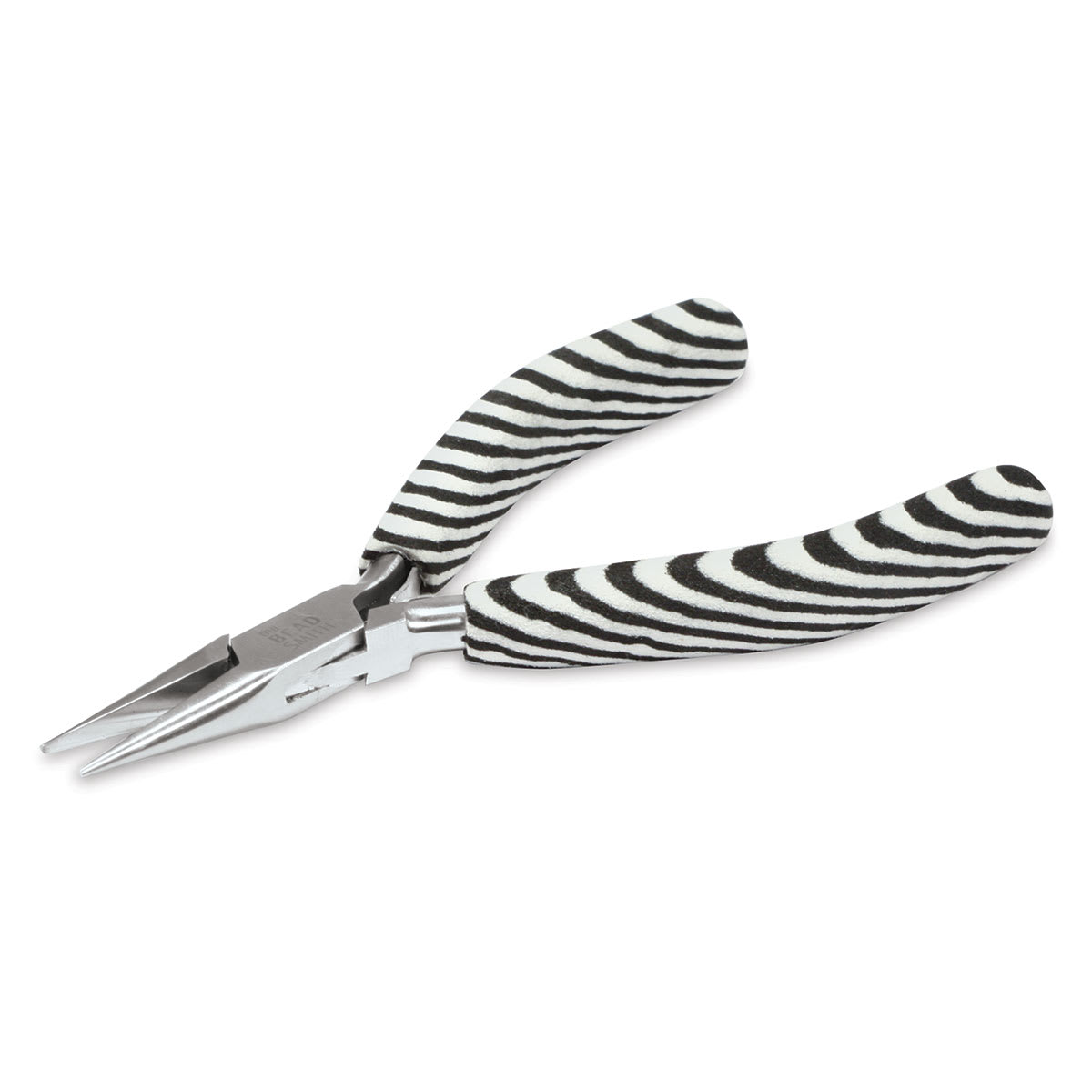 Beadsmith Zebra Chain Nose Pliers, at an angle