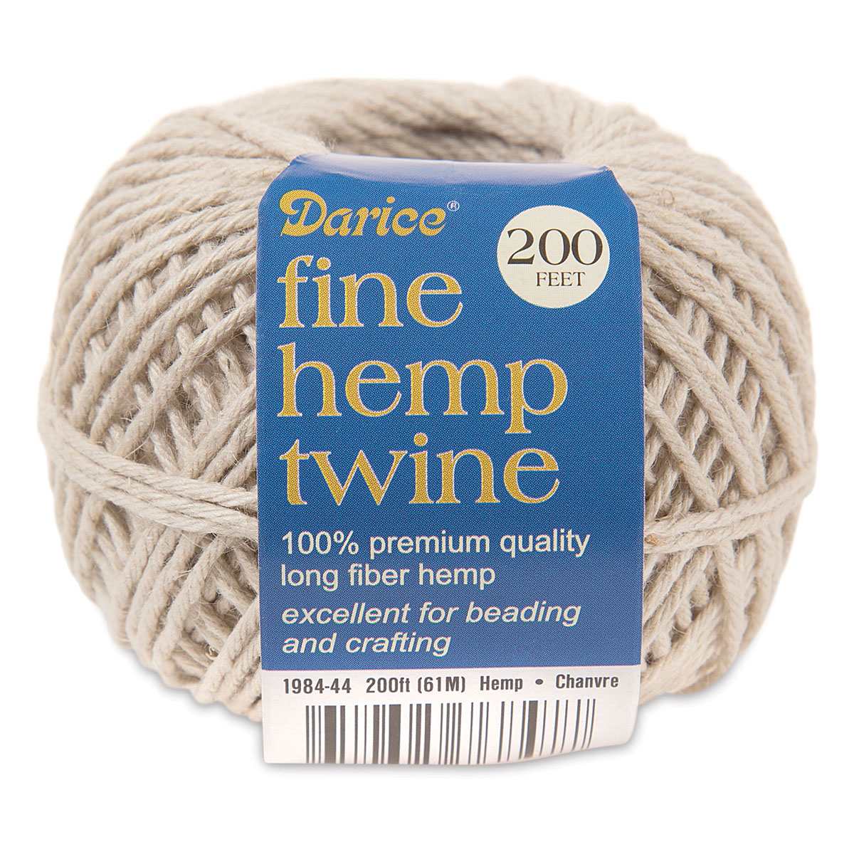 Darice Hemp Cord - Natural, 200 ft