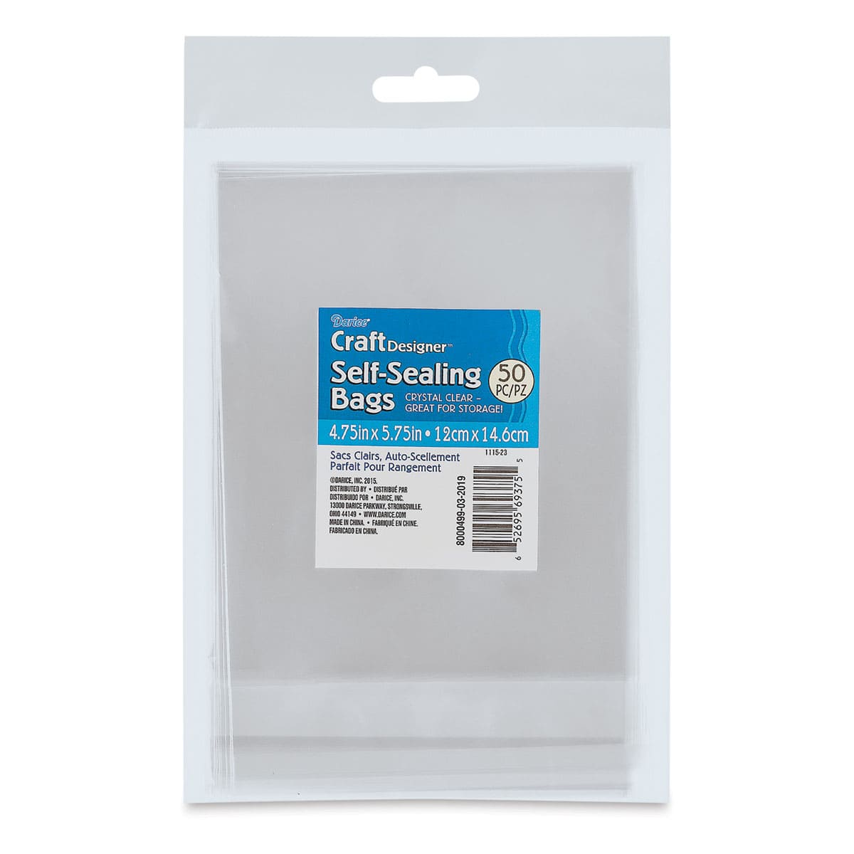 Darice Polybags - Self-Sealing, Pkg of 50, 4-3/4" x 5-3/4"
