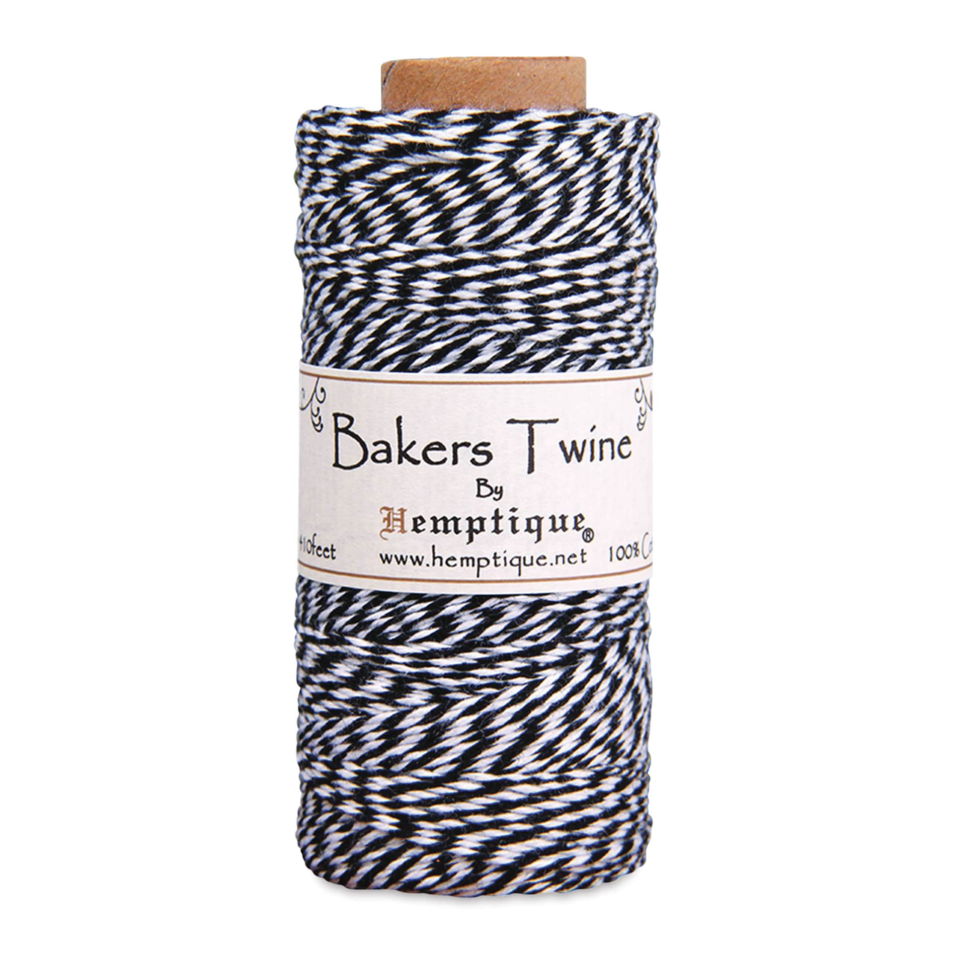 Hemptique Bakers Twine - Black and White, Single Spool