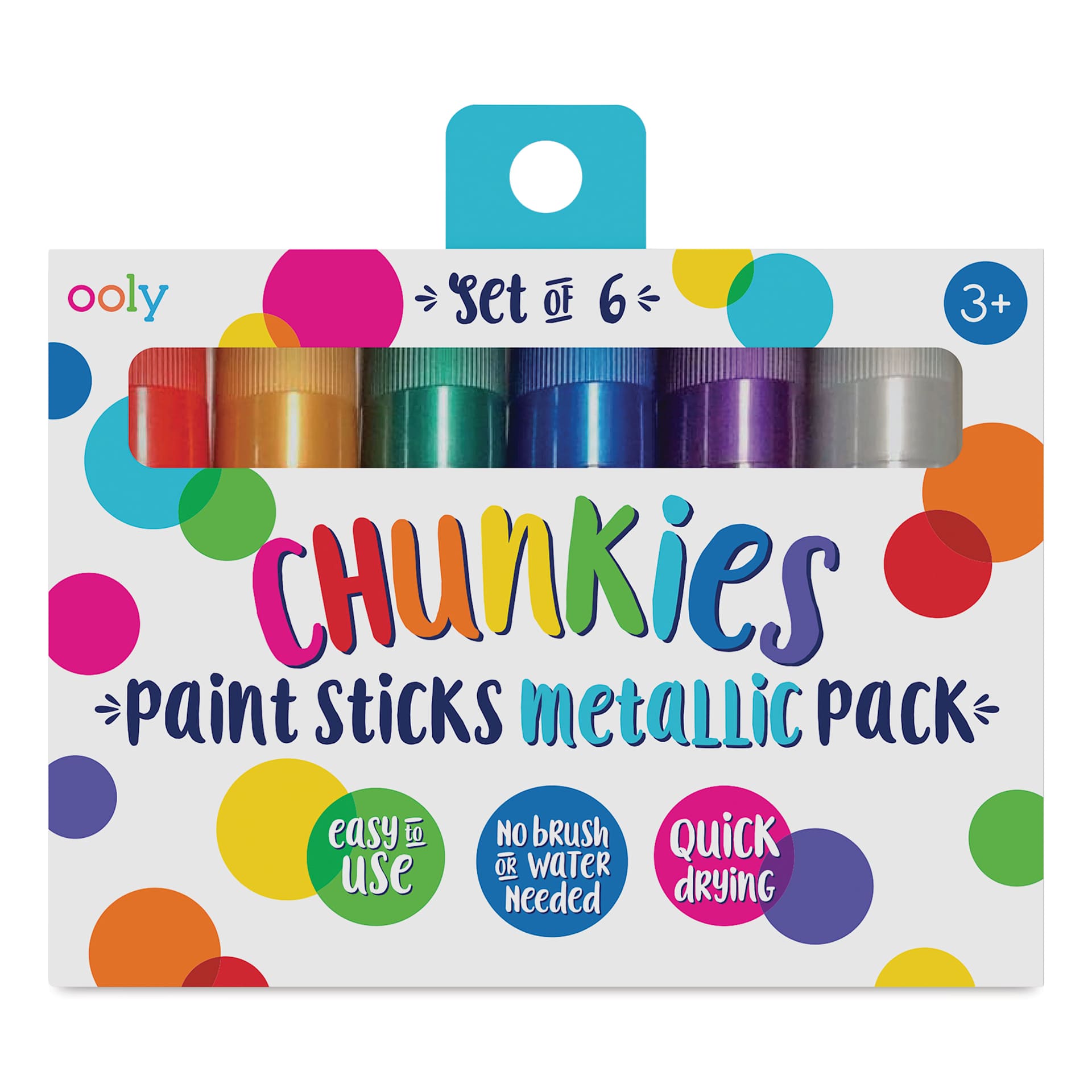 Ooly Chunkies Paint Sticks - Metallic Pack, Set of 6 