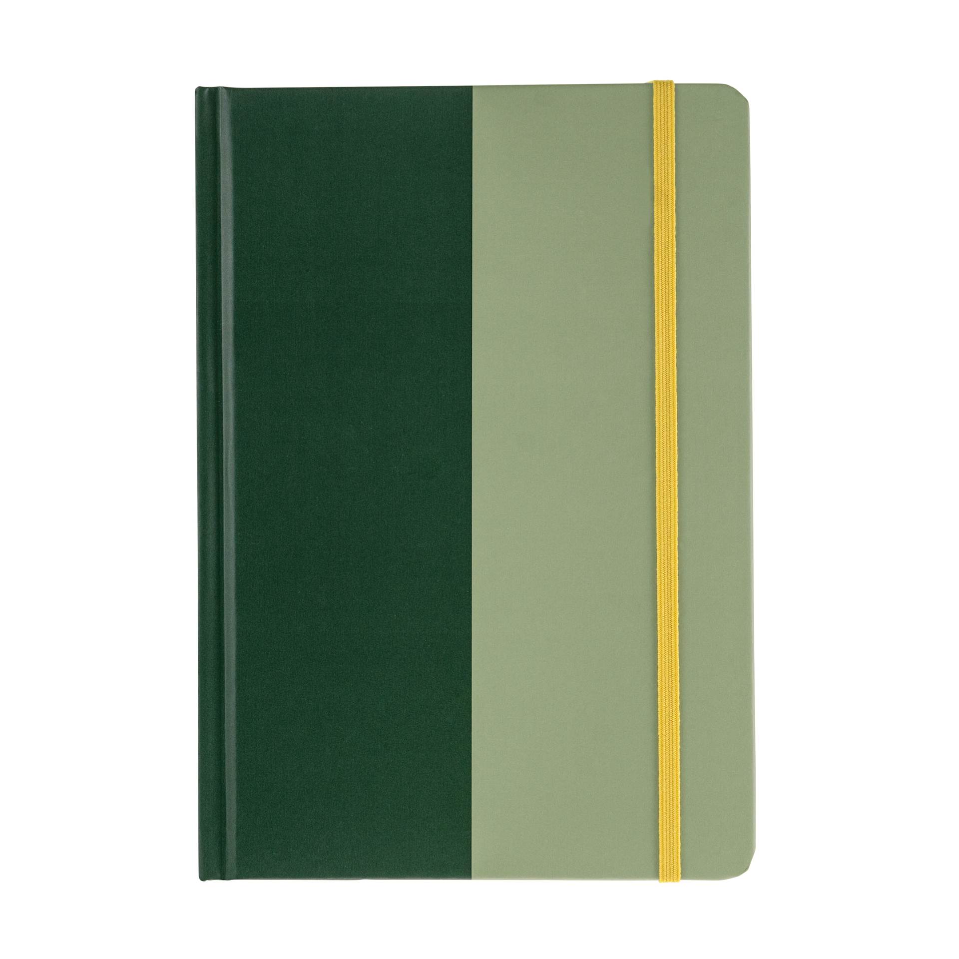 Hello, Artist! Hardbound A5 Notebook, 90 Sheets, Forest Green/Green, 5.7" x 8.2", Dot Grid
