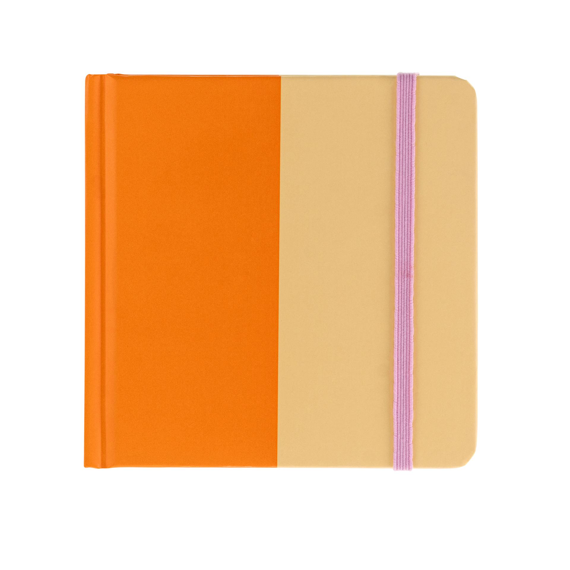 Hello, Artist! Hardbound Square Notebook, 90 Sheets, Orange/Yellow, 4.7" x 4.7", Dot Grid