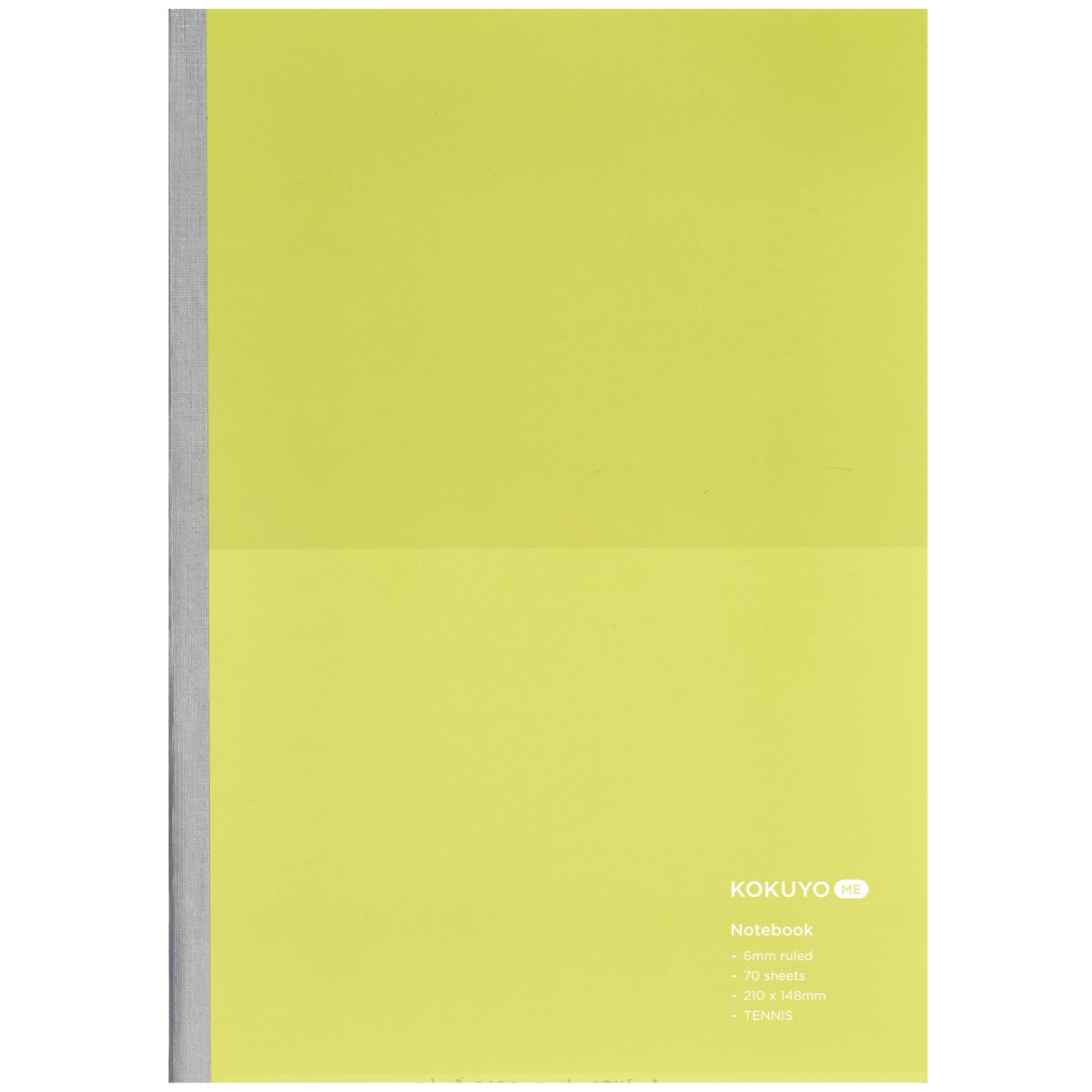 KOKUYO A5 Notebook, 70 Sheets, Tennis, 5.83" x 8.27", Ruled