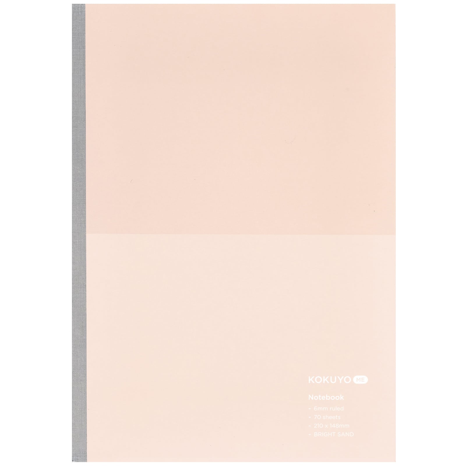 KOKUYO A5 Notebook, 70 Sheets, Bright Sand, 5.83" x 8.27", Ruled