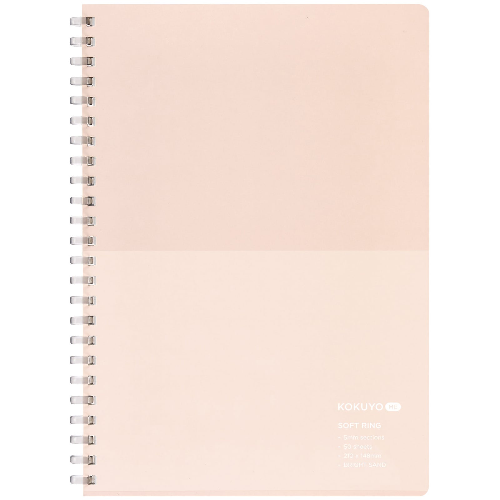 KOKUYO A5 Notebook, 50 Sheets, Bright Sand, 5.83" x 8.27", Grid