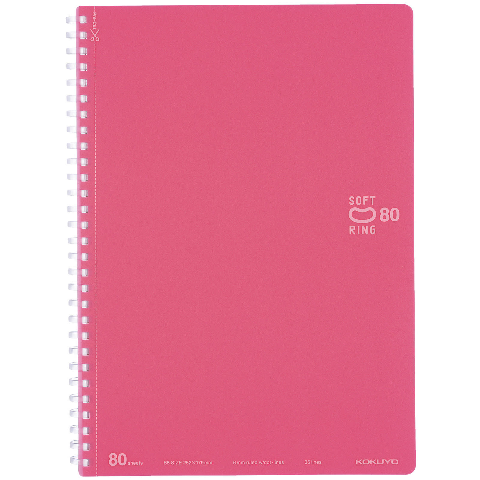 KOKUYO B5 Notebook, 80 Sheets, Light Pink, Ruled
