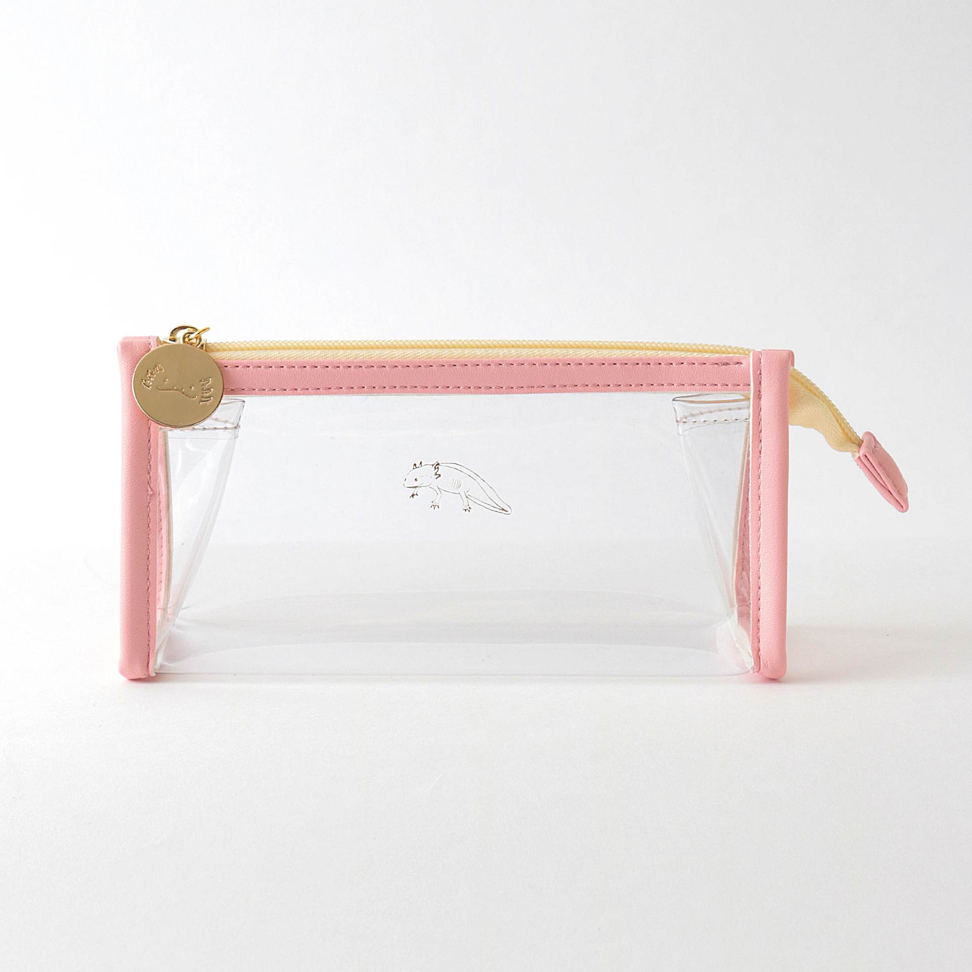 Green Flash Animal Series Clear Pen Pouch, Axolotl
