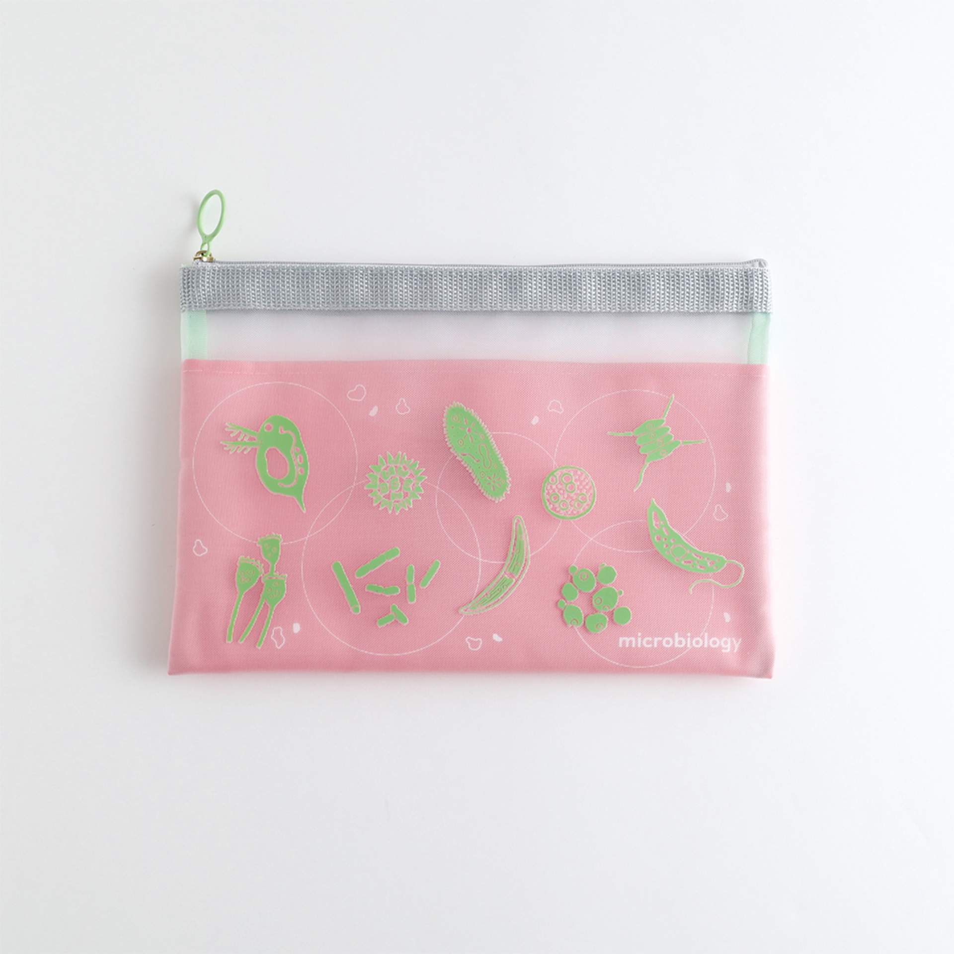Green Flash Study Holic Mesh A5 Pouch, Microbiology