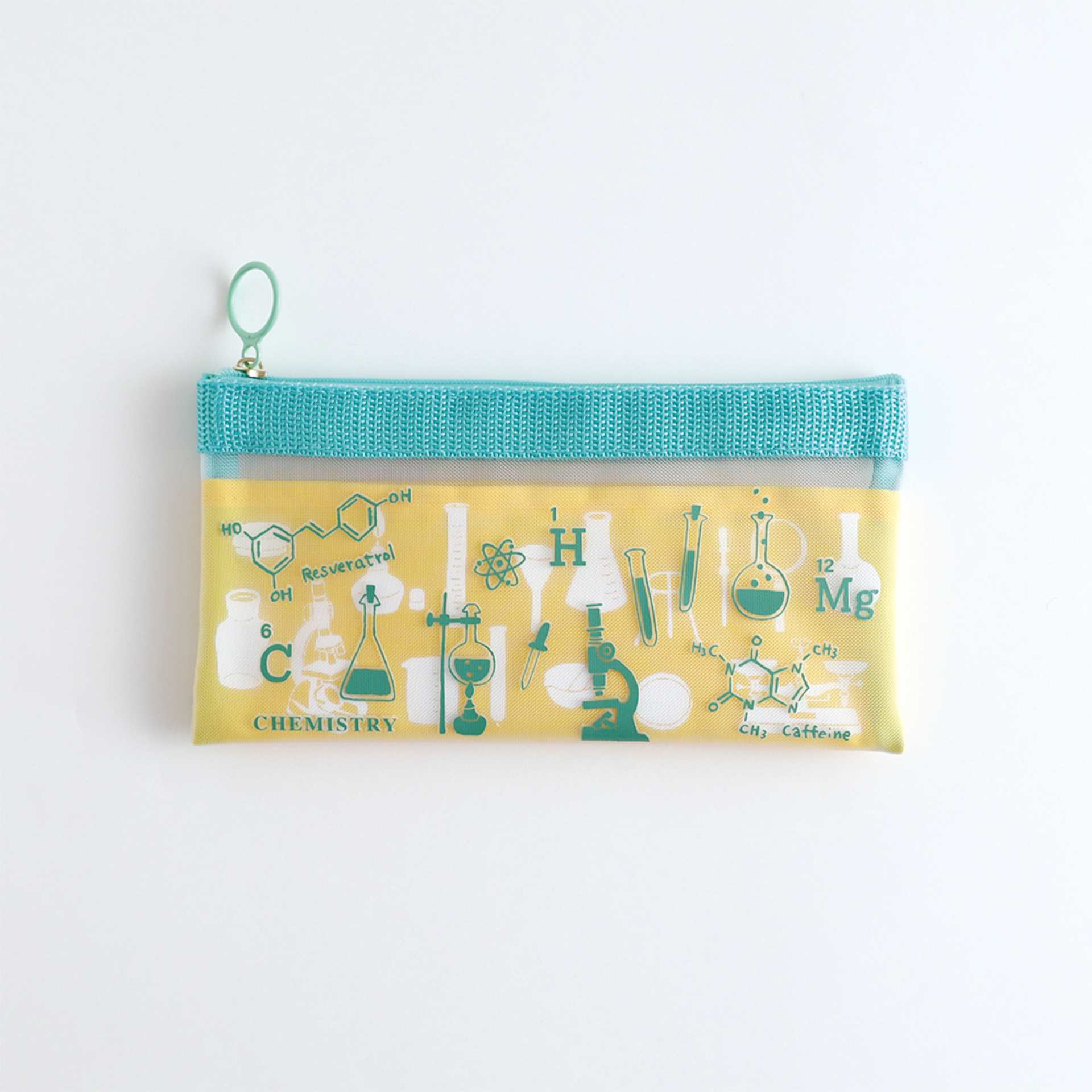Green Flash Study Holic Mesh Pen Pouch, Chemistry