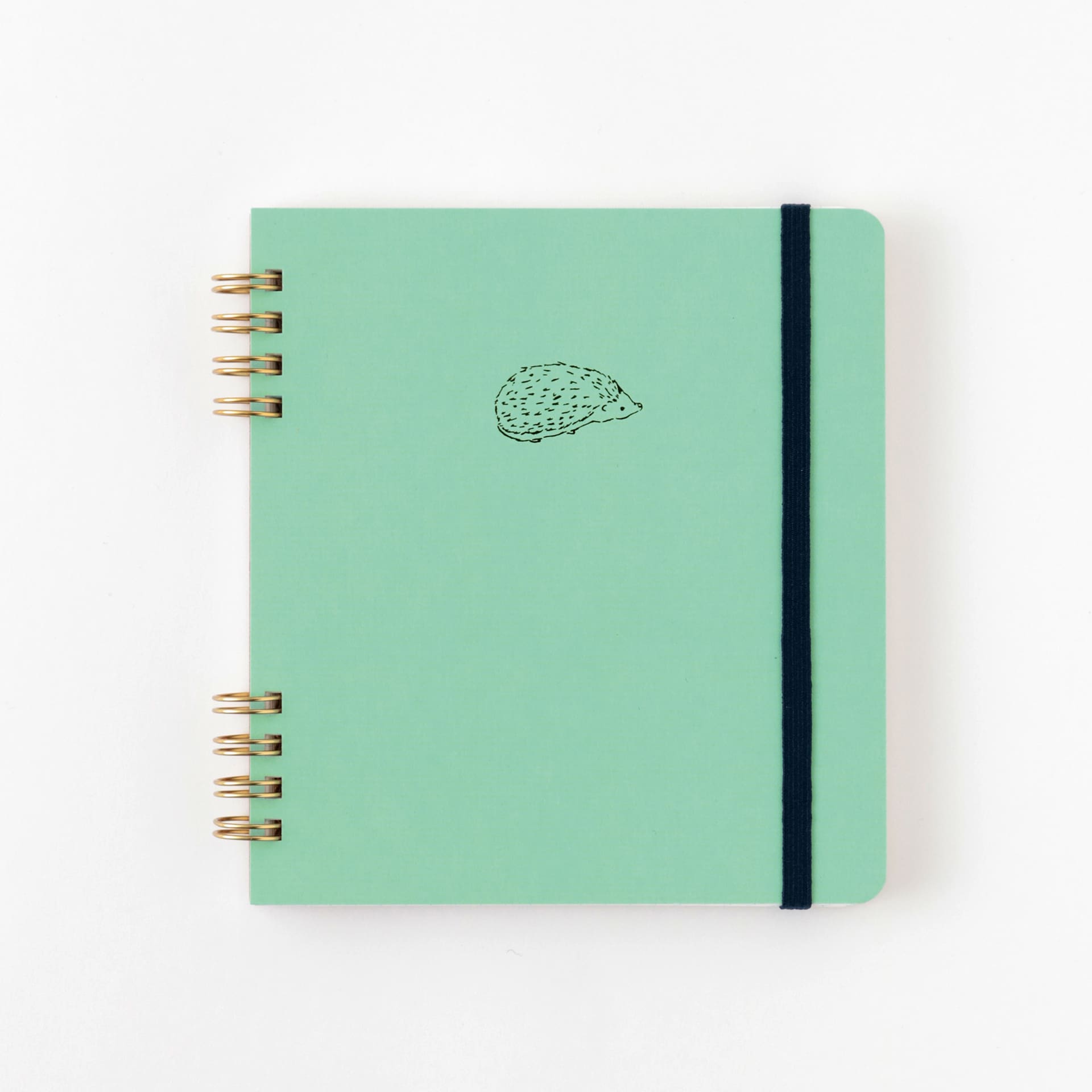 Green Flash Animal Spiral Notepad, Hedgehog